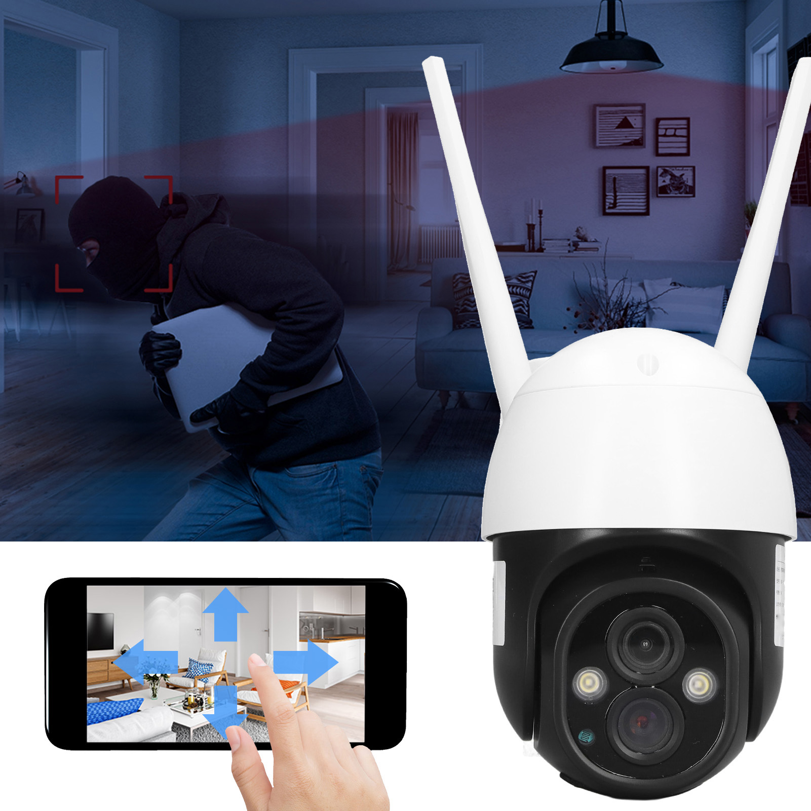 1080p Hd Wlan-smart-kamera, Europäischer Standard 110–240 V