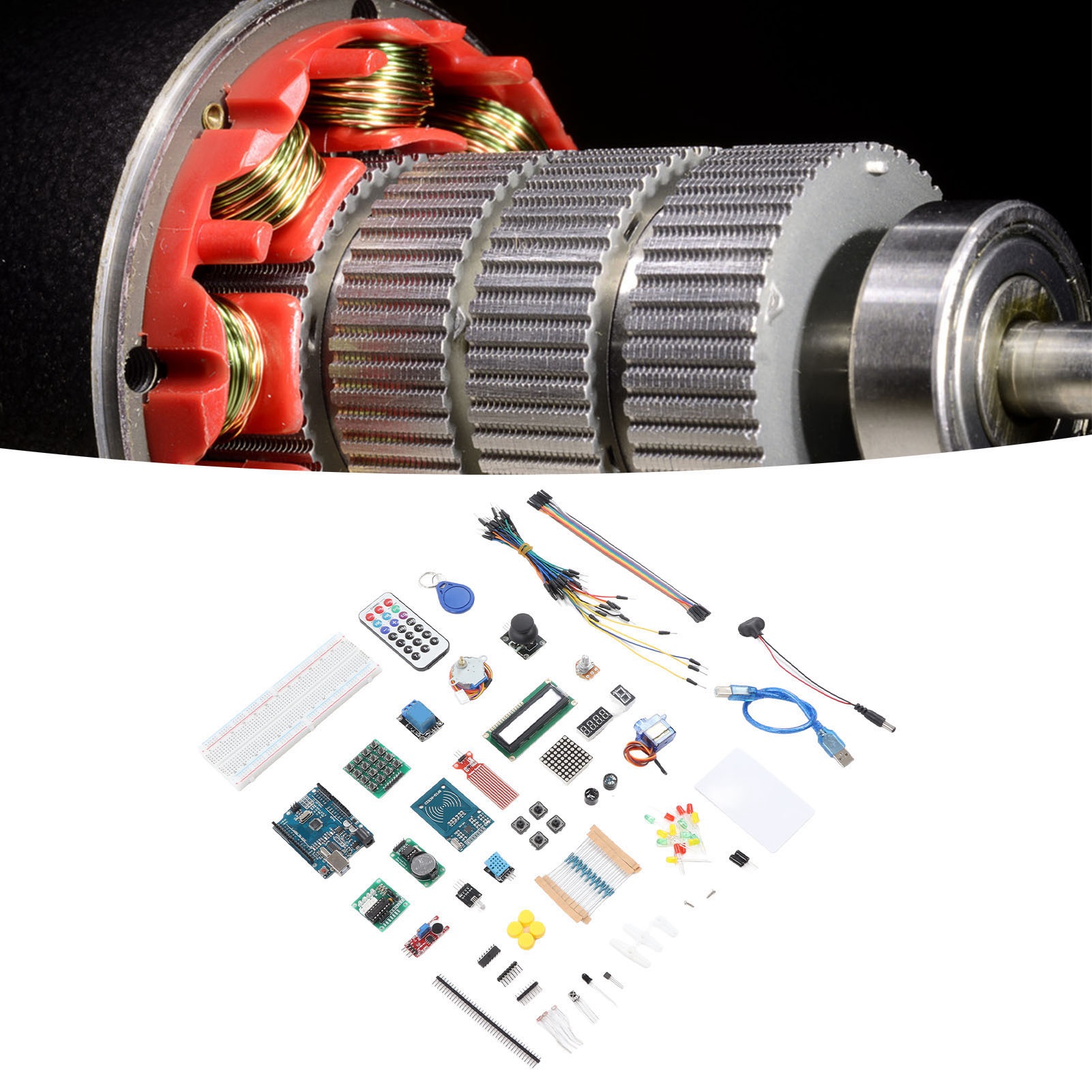 Uno R3 Entwicklungsboard, Erweitertes Rfid-starterkit, Schrittmotor-lernkit (erweiterte Version)