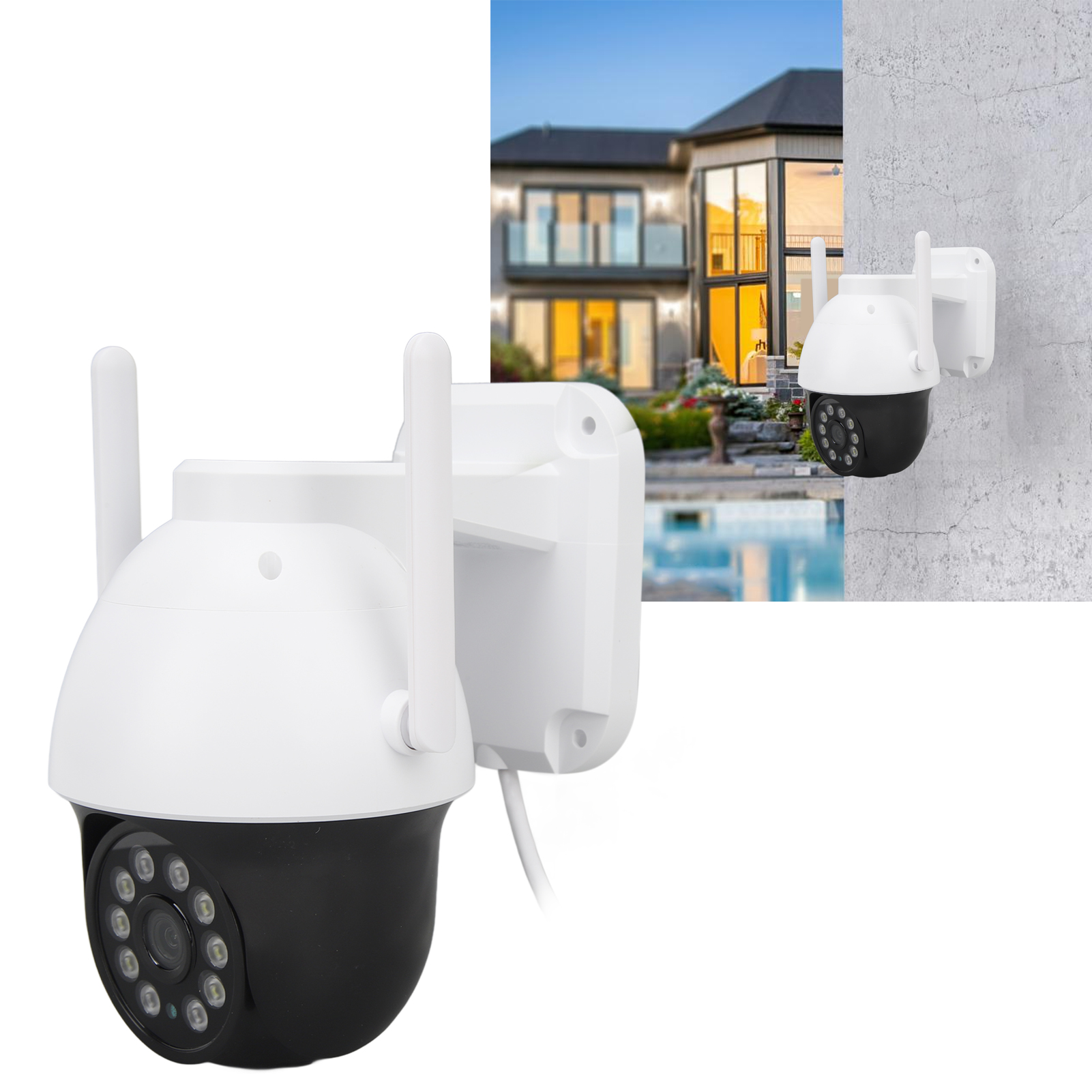 2mp Ptz-kamera, Für Den Innen- Und Außenbereich, Wlan-kompatibel, Heimnetzwerk, Fernbedienung, Hohe Auflösung, Nachtsichtkamera, Europäischer Standard.