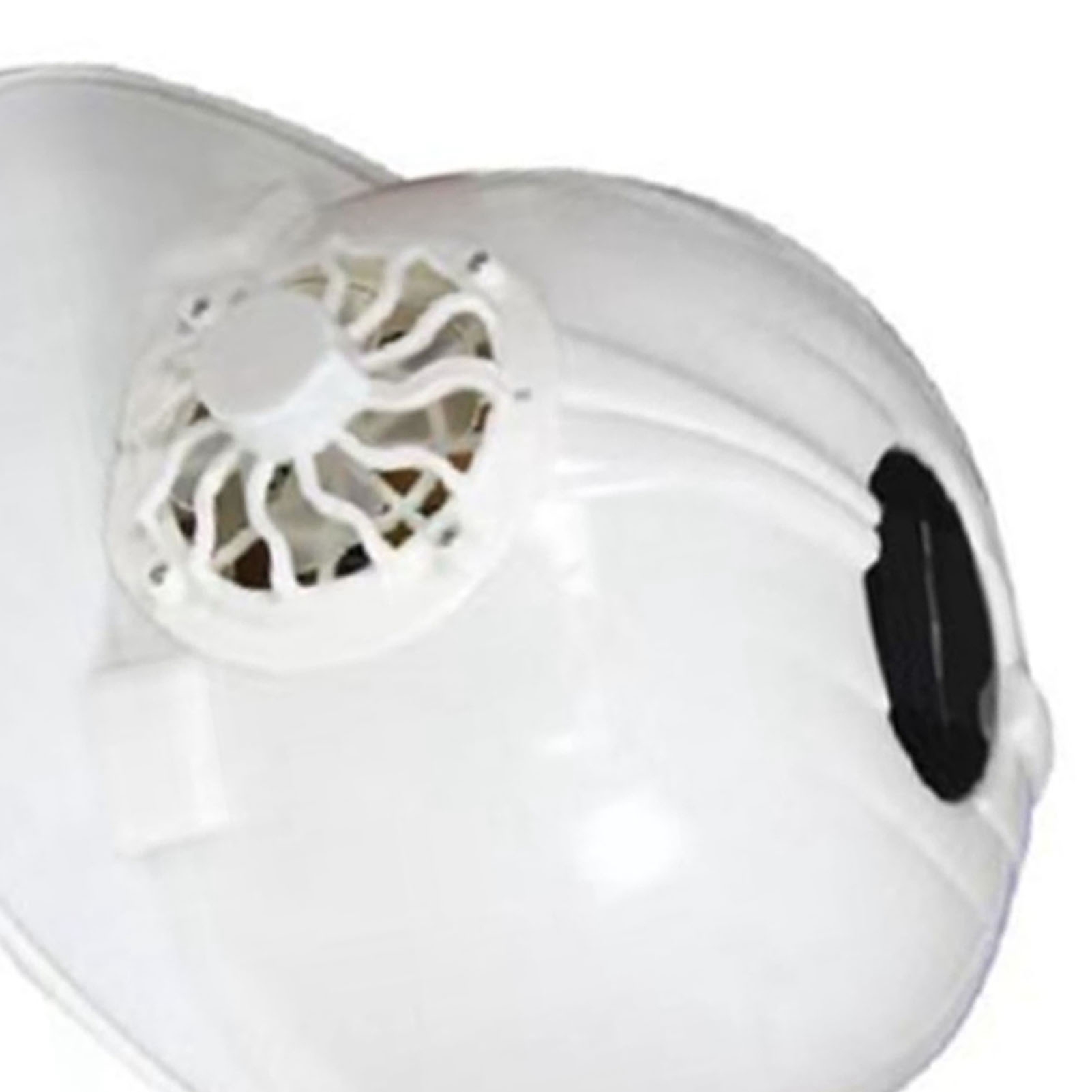 Solarbetriebener, Atmungsaktiver Sommerarbeitshut Mit Ventilator, Weiß.