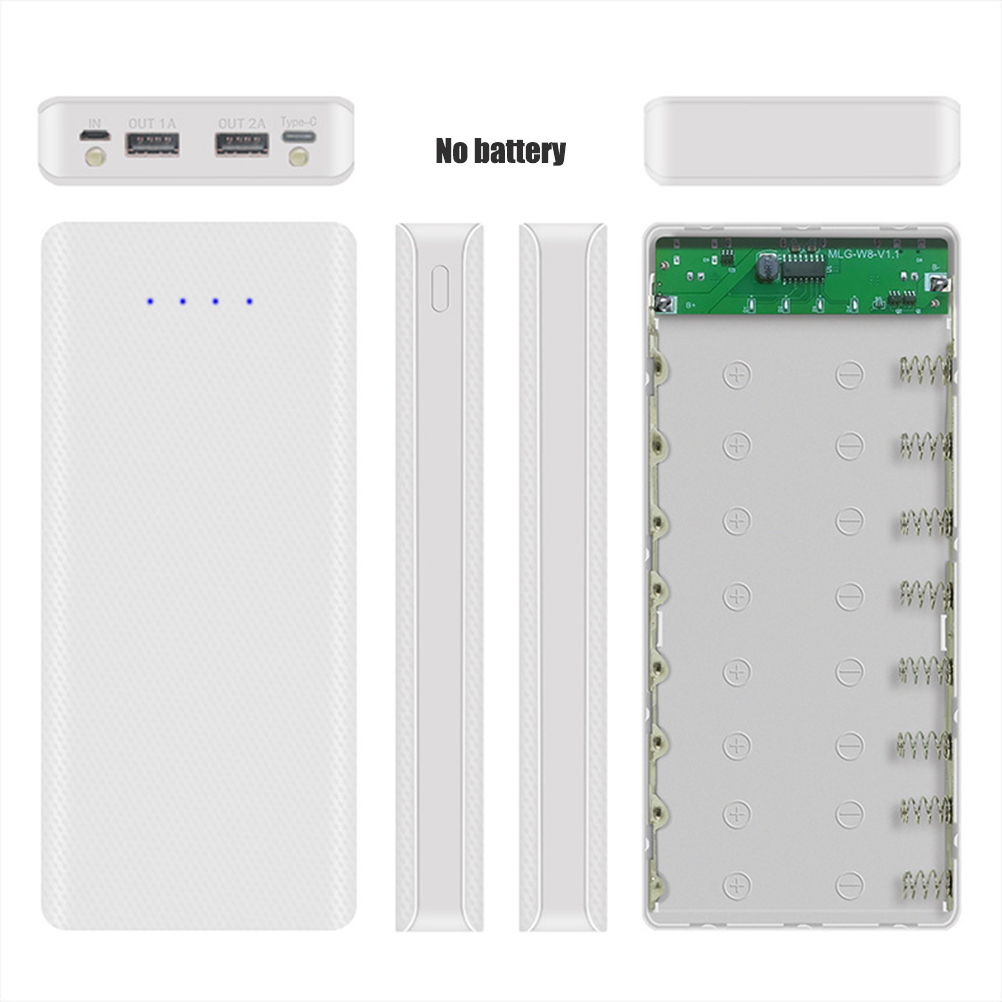 Selbstgebautes Externes Batteriegehäuse Für 18650-akkus: Bietet Platz Für 8 Wiederaufladbare 18650-akkus