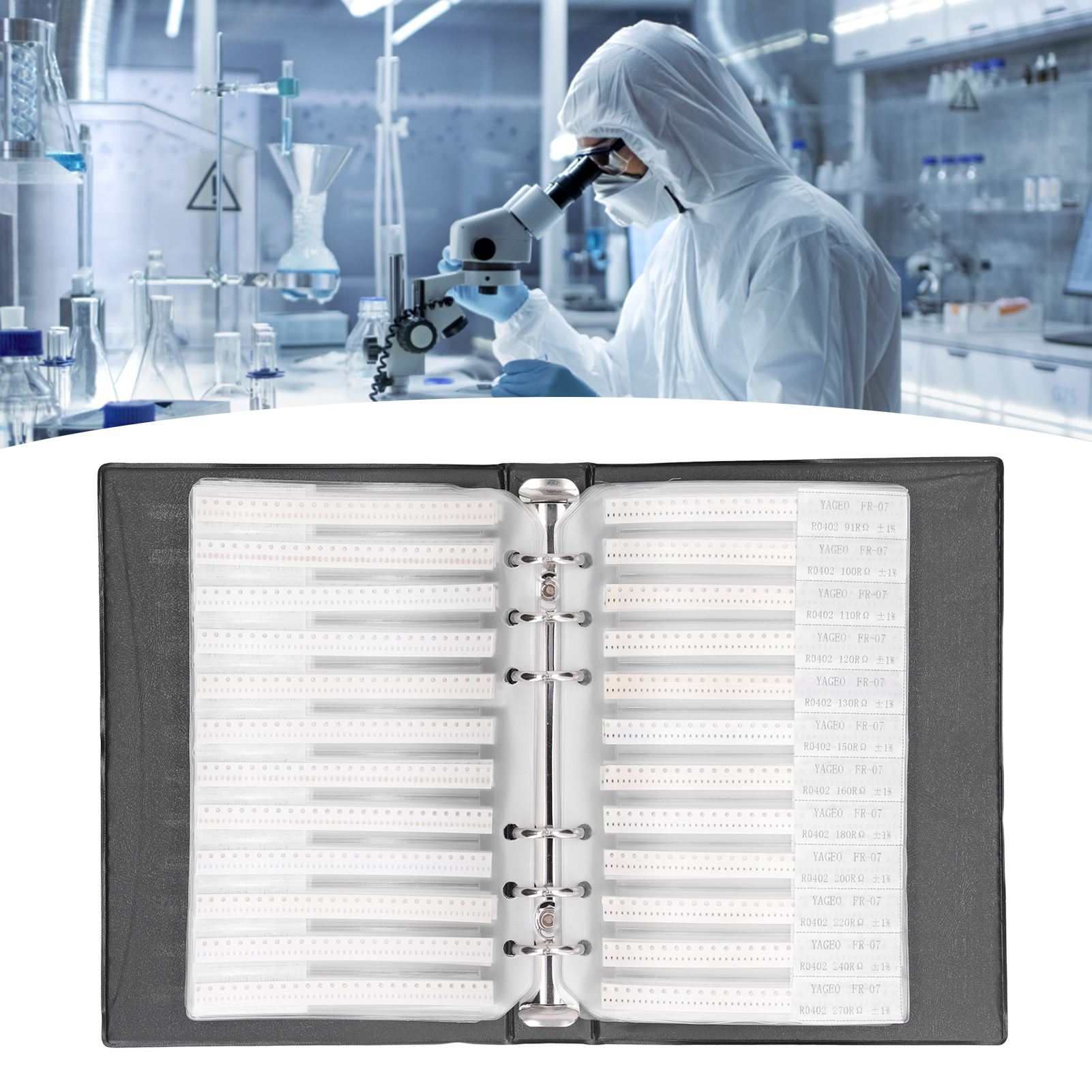 Musterbuch Mit 0402 Smd-widerständen, 1% Genauigkeit, 170 Typen, Je 50 Stück, Insgesamt [anzahl Fehlt]