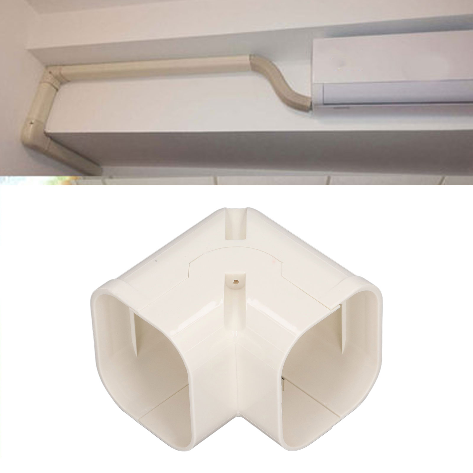 Vertikaler Winkel Für Klimaanlagenrohr 407, Innen-/außengerät, Kupferrohr, Ziernut, Pvc-rohrabdeckungsset, Zubehör Für Klimaanlagenrohre
