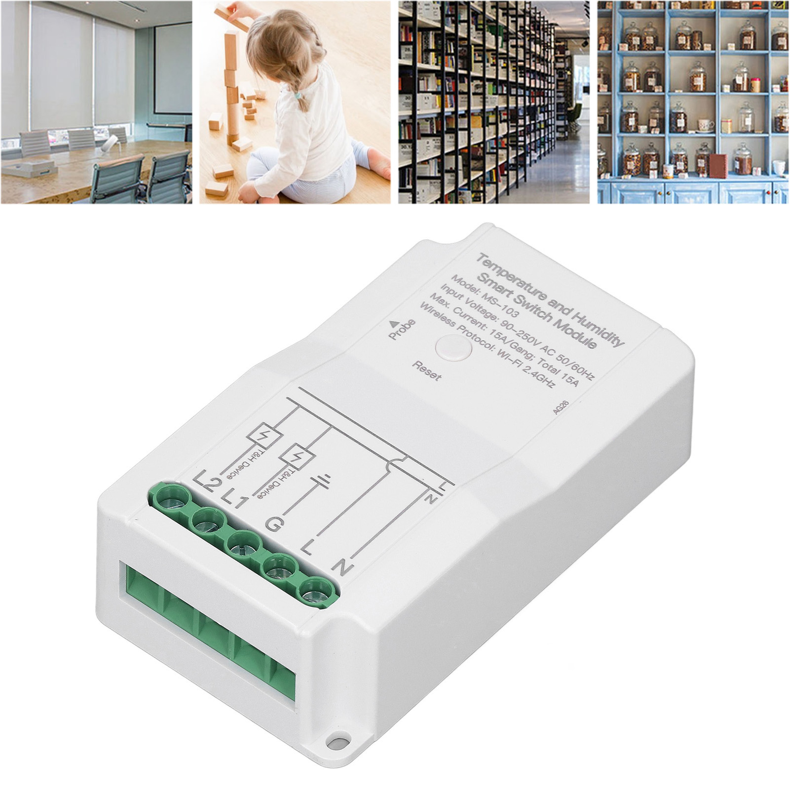 Intelligenter Temperatur- Und Feuchtigkeitsschalter Mit Wlan, Fernbedienung Und Timer, 90–250-v-sonde