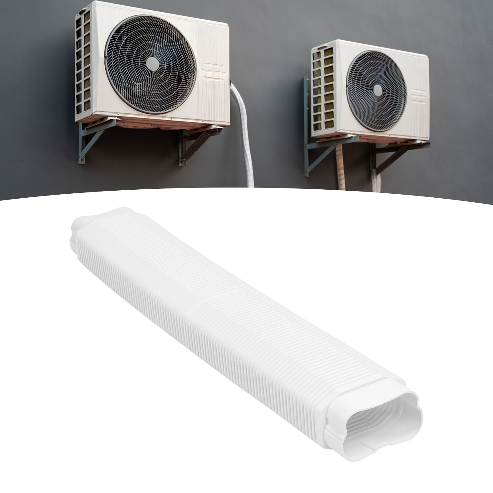 Universelle Flexible Schläuche Für Klimaanlagen 435, Innen- Und Außengeräte, Kupferrohre, Dekorative Kabelkanäle, Pvc-rohrabdeckungsset, Zubehör Für Klimaanlagenschläuche