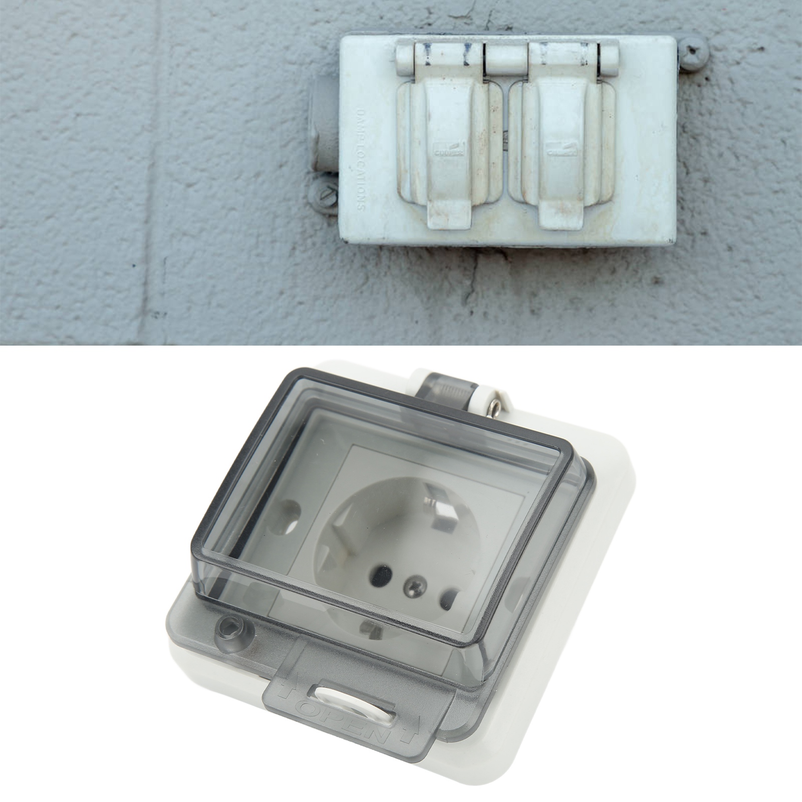 Unterputz-wasserschutzsteckdose Typ Ip66, Deutsche Ausführung, 250 V, 16 A