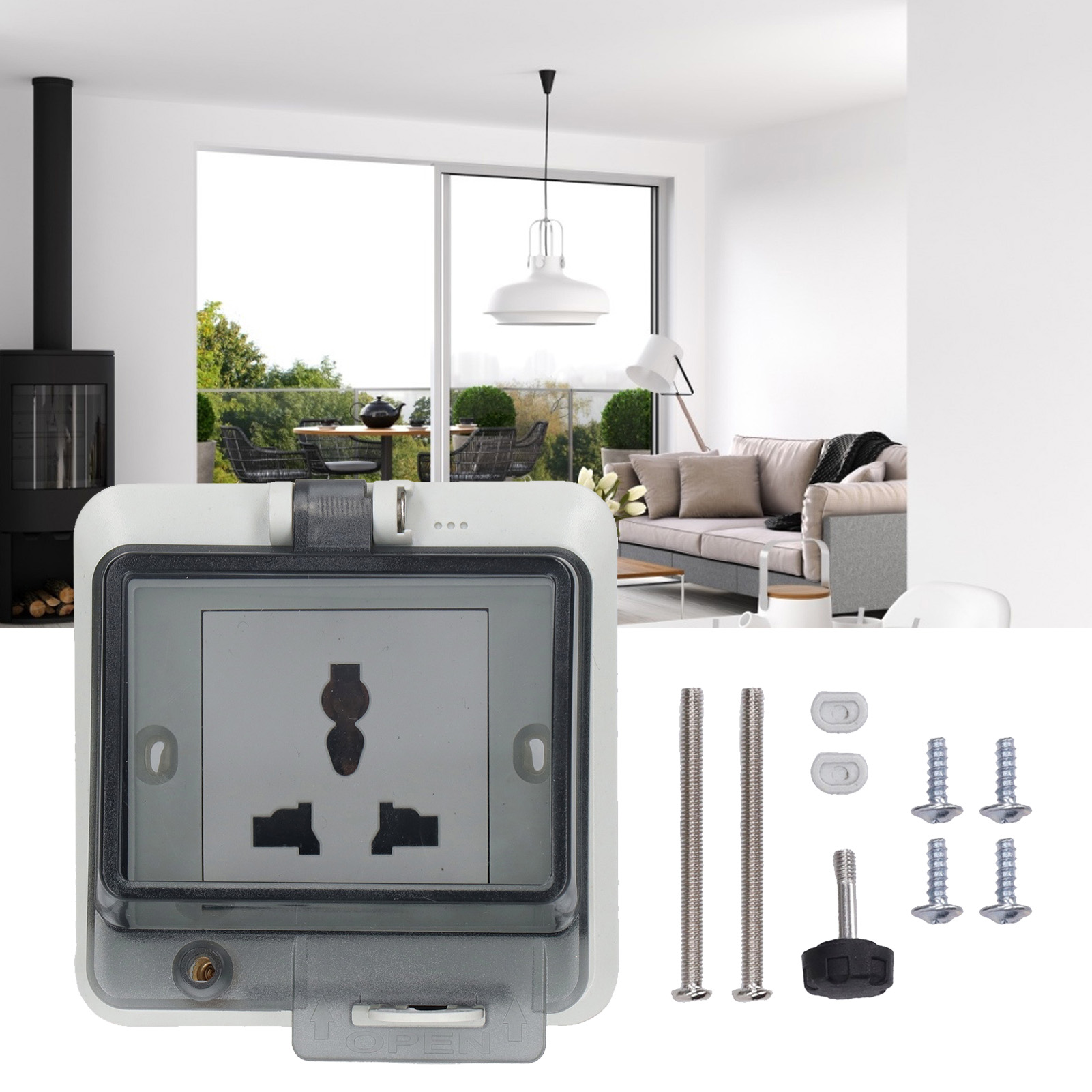 Ip66 250v 13a Wasserdichte Dreipolige Multifunktions-unterputzsteckdose