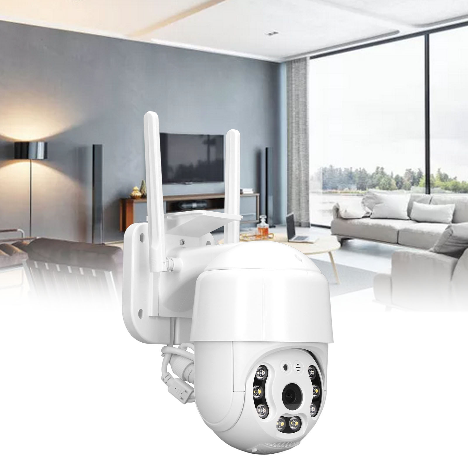 Wifi-kamera, Wasserdichte Ptz-panoramakamera Für Den Außenbereich, 1080p-hochauflösung, Zwei-wege-gegensprechanlage, Sicherheitsüberwachung.