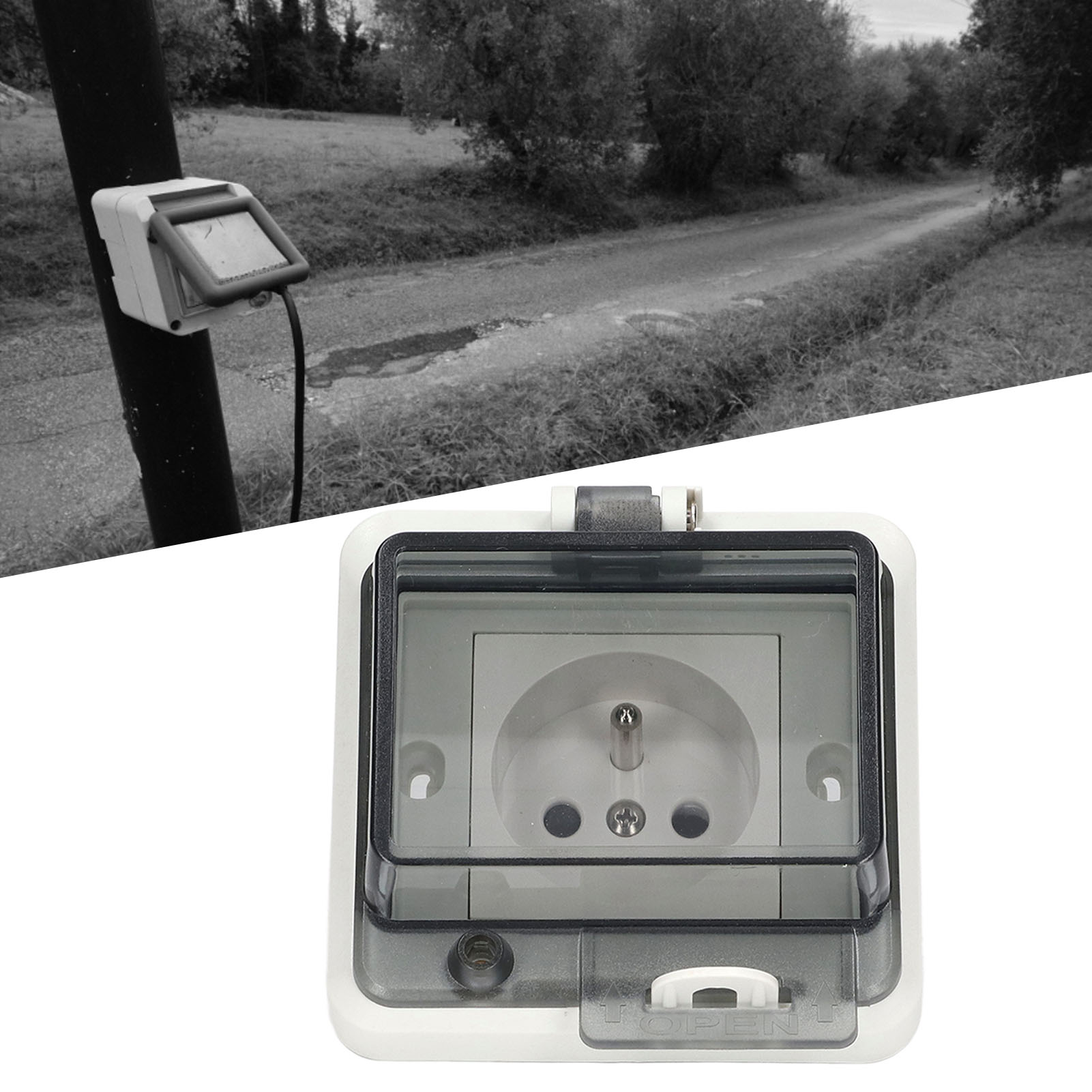 Ip66-wasserdichte Einbausteckdose Nach Französischem Standard, 250 V, 16 A