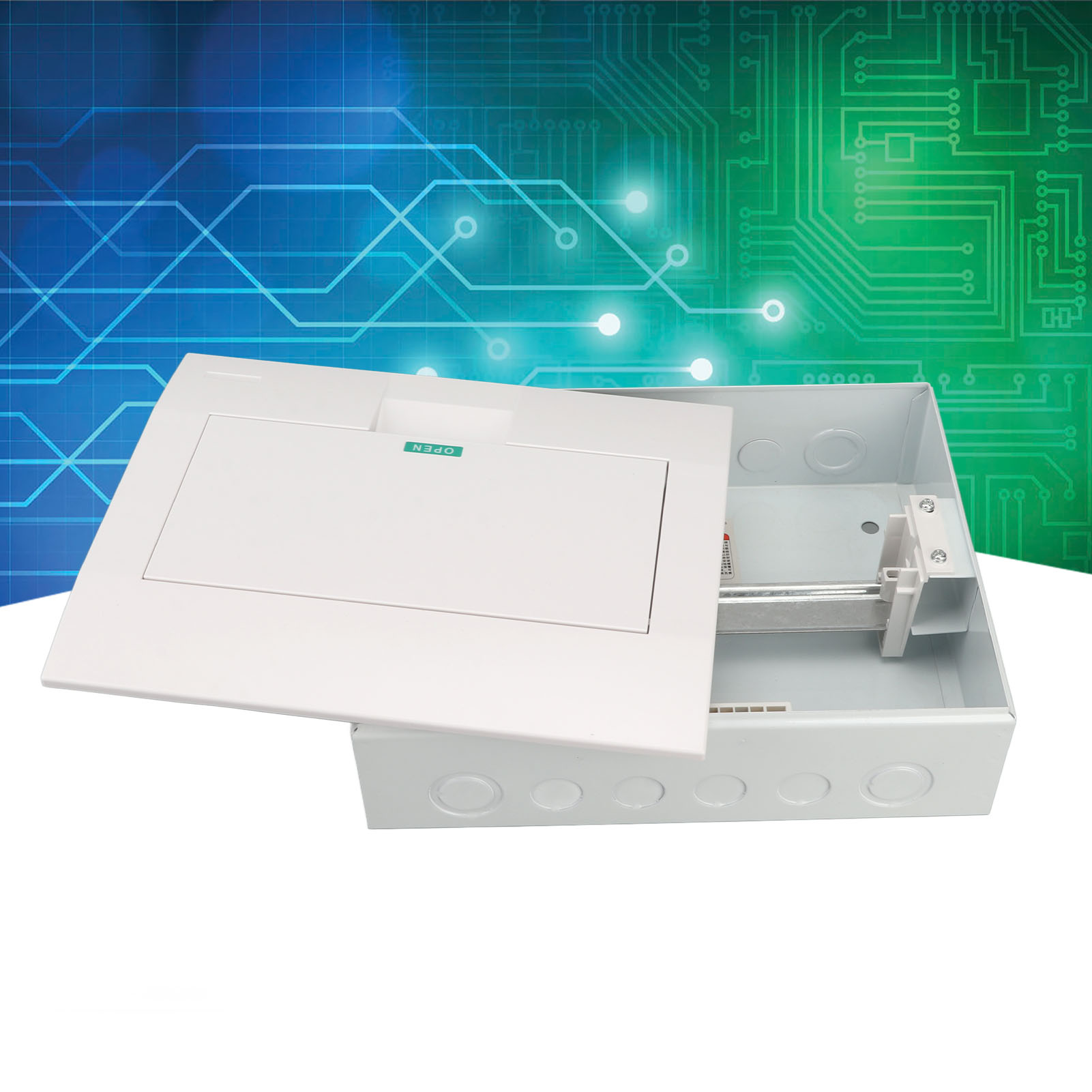 Aufputz-elektroverteilerkasten Mit 12 Kanälen, Komplett Weißer Deckel, Serie Lrp1s, Mit Din-schiene