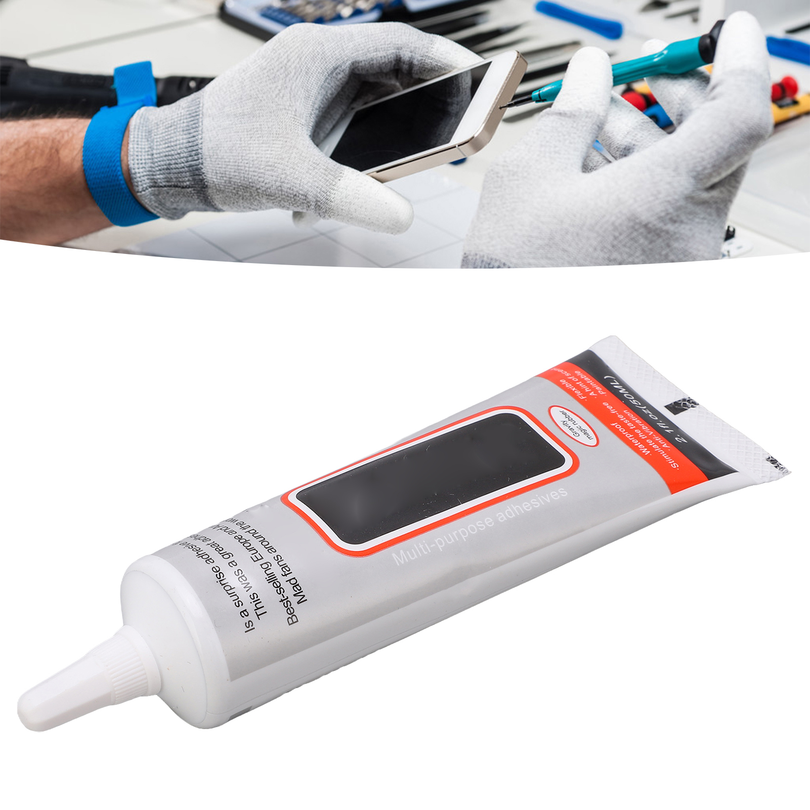 B7000 Klebstoff Zum Reparieren, Verzieren Und Anbringen Von Strasssteinen An Mobiltelefonen, Diy Schnelltrocknender Klebstoff Für Metall, Glas, Holz, Gummi Und Pvc (50 Ml)