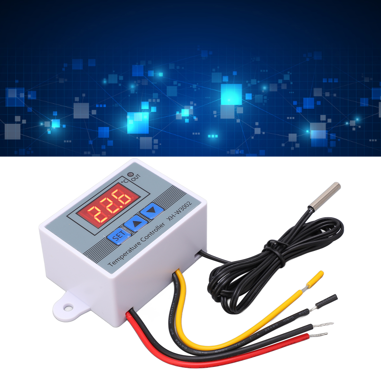 Intelligenter Digitaler Temperaturregler Mit Mikroprozessor Xh-w3002, Temperaturschalter, Heiztemperaturregler, 24 V