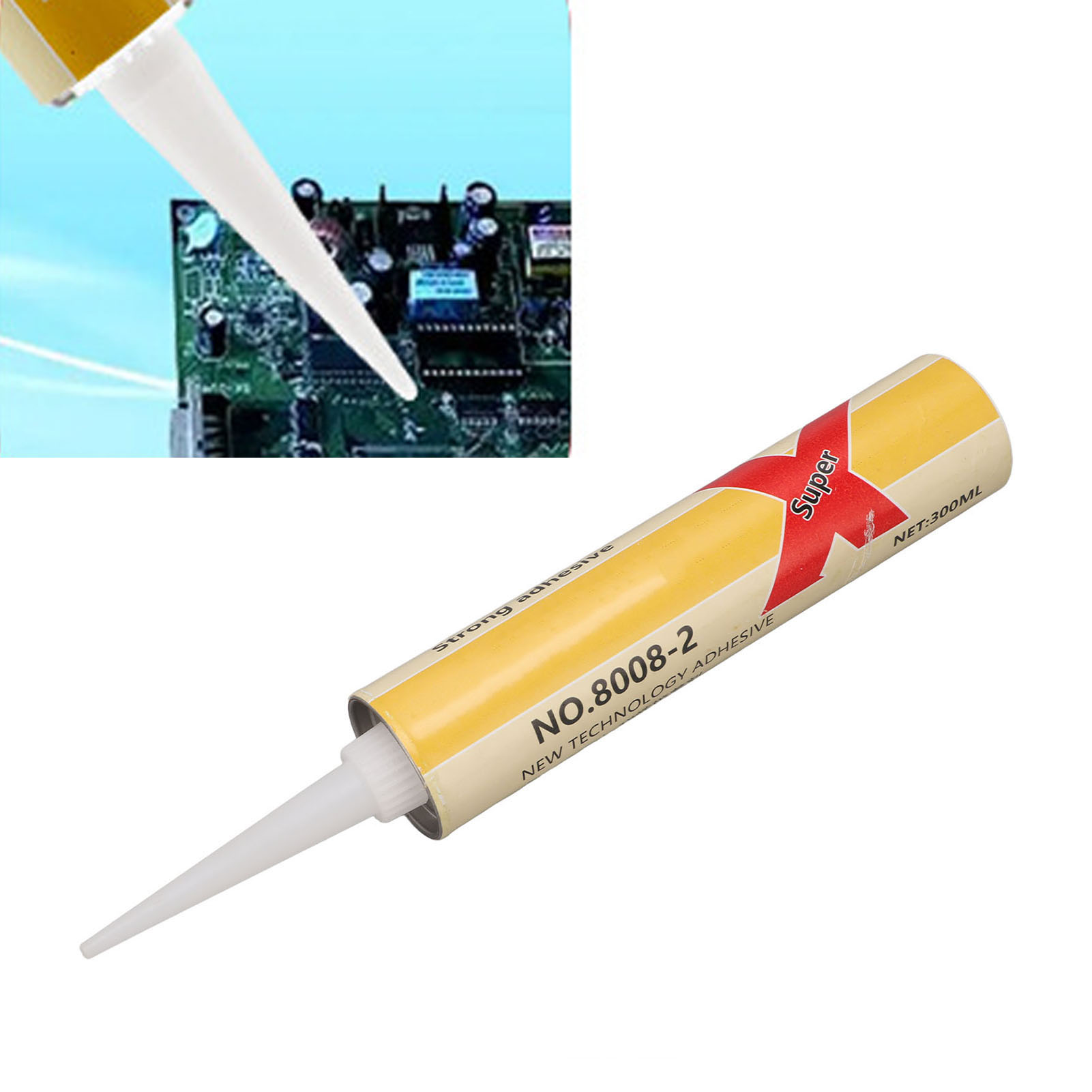 Super-x8008 Hochfester, Vibrations- Und Hochtemperaturbeständiger Klebstoff, 300 Ml – Ersetzt Klebstoff 8008