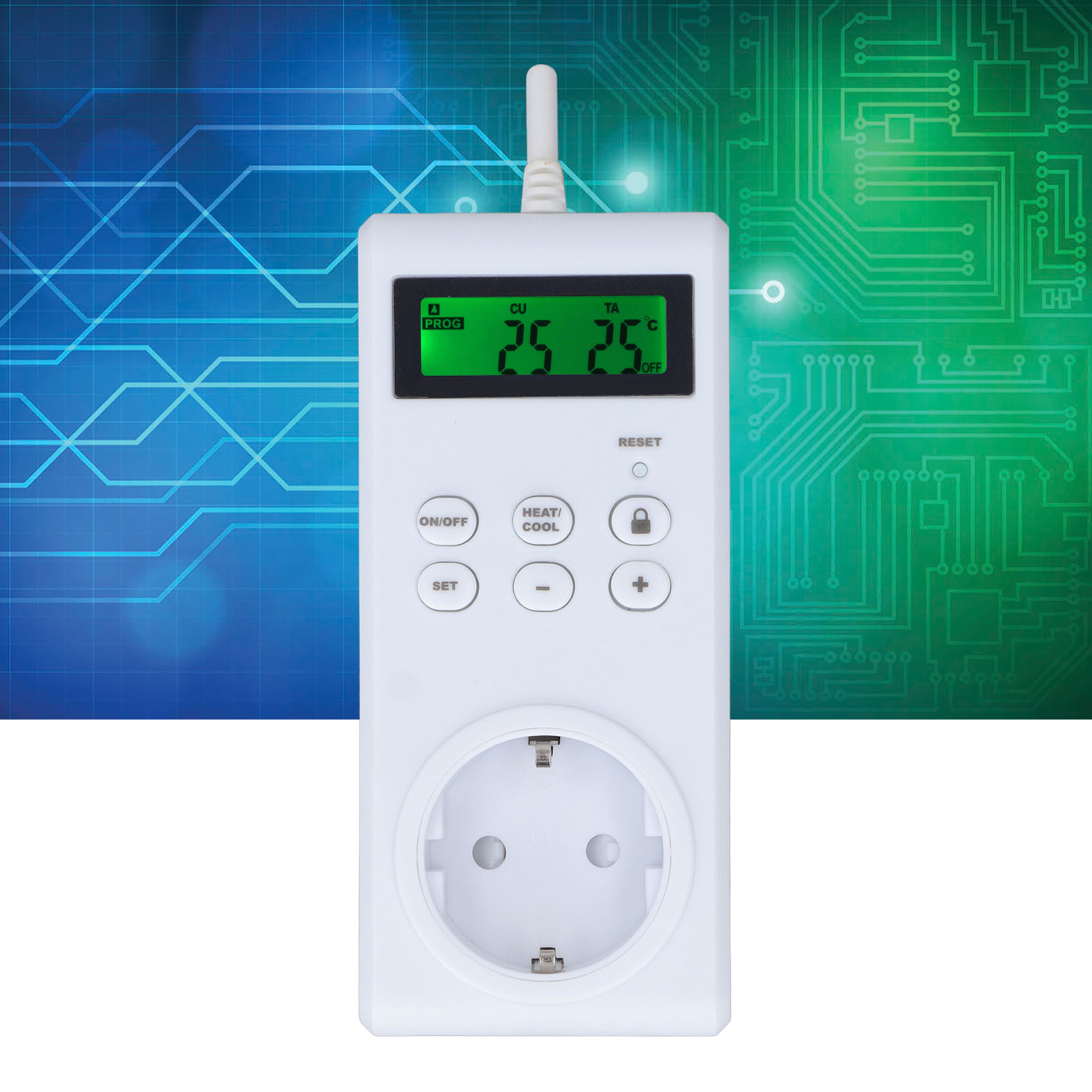 Kabelloser Smart-thermostatstecker, Programmierbarer Thermostatschalter Für Zuhause, Stecker Zur Automatischen Temperaturregelung Für Fußbodenheizung Im Innenbereich, Europäischer Standard 230 V