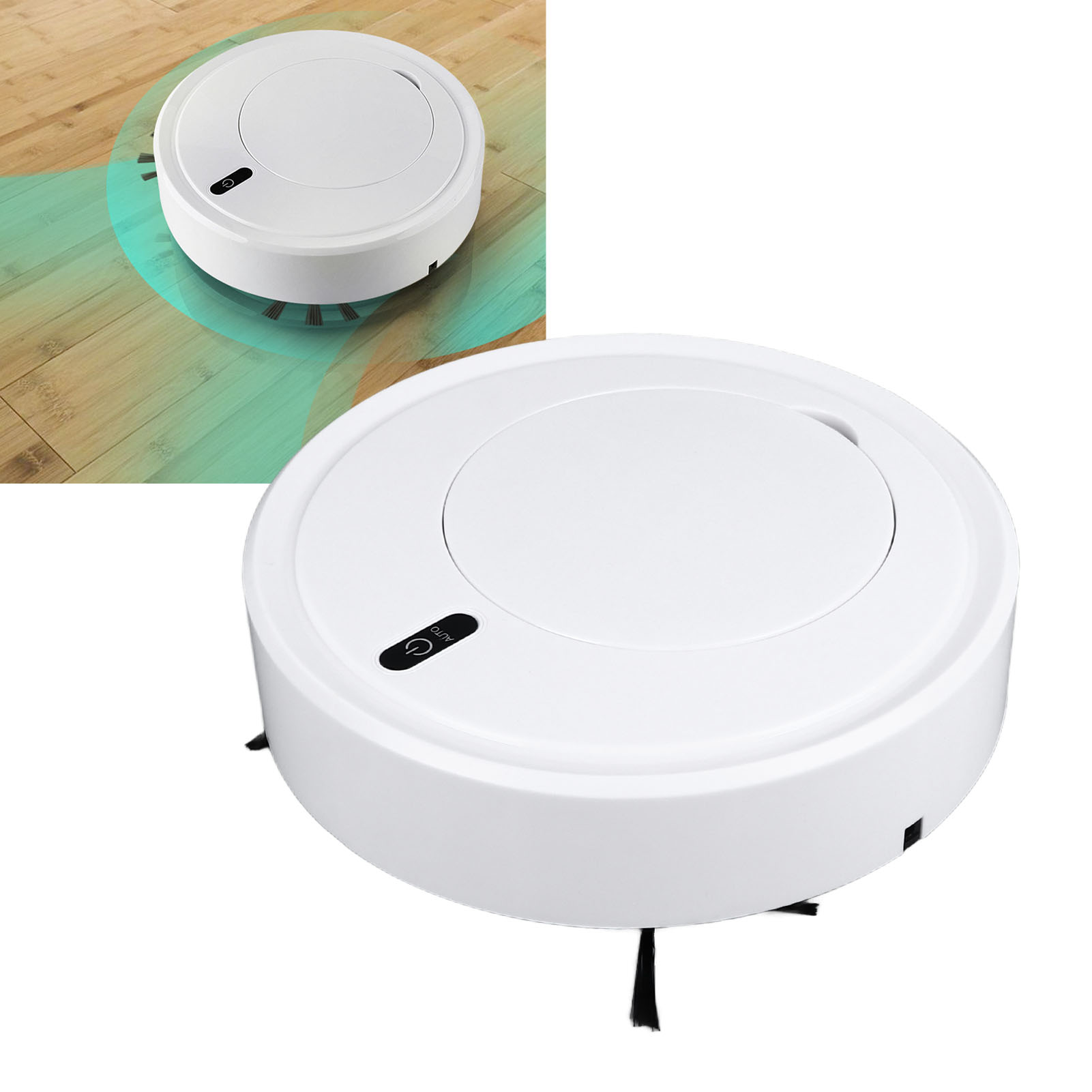 Intelligenter Und Leiser 3-in-1-saugroboter, Weiß, 22 X 22 X 5 Cm