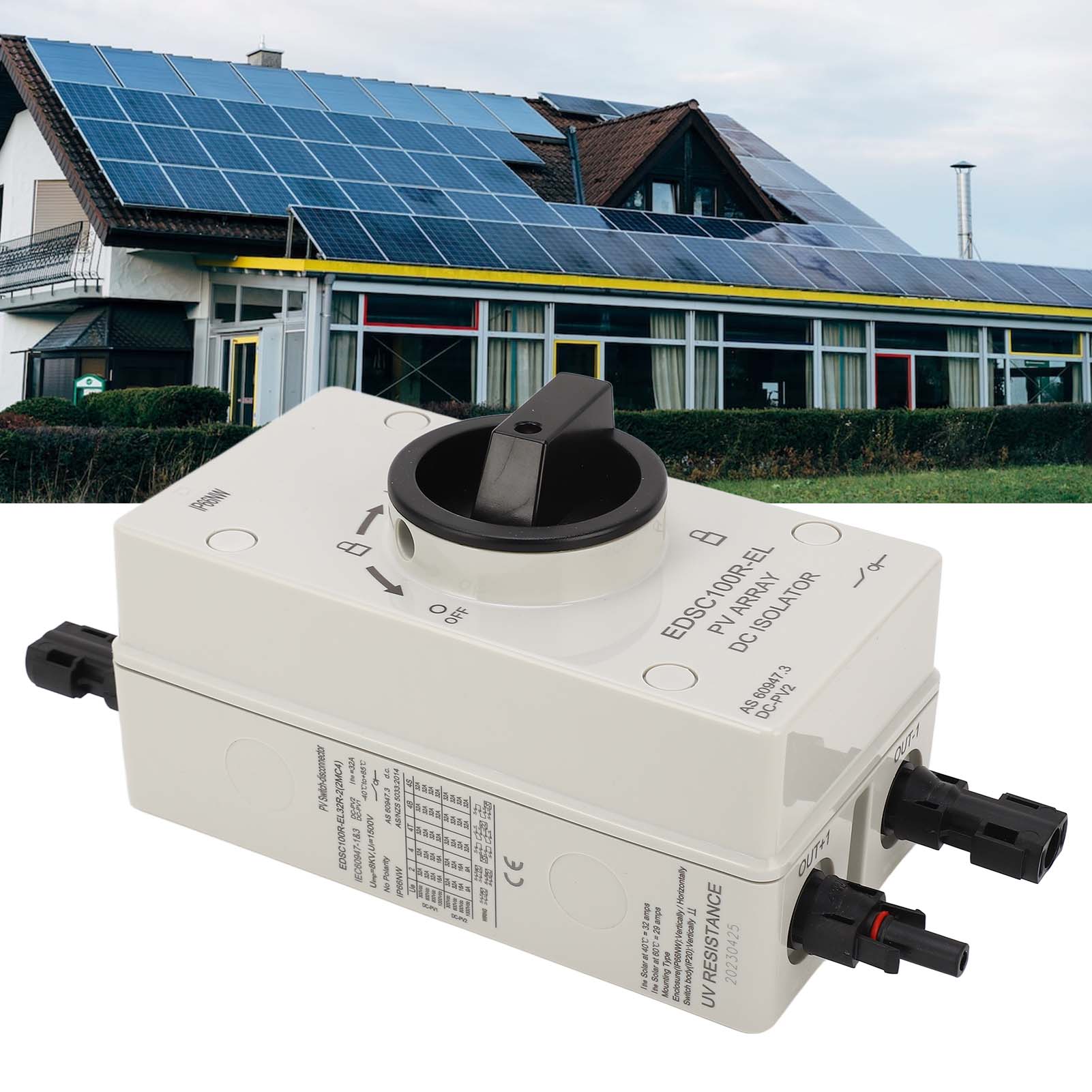 1000v 32a Dc Photovoltaik-trennschalter Mit Stecker Und Wasserdicht