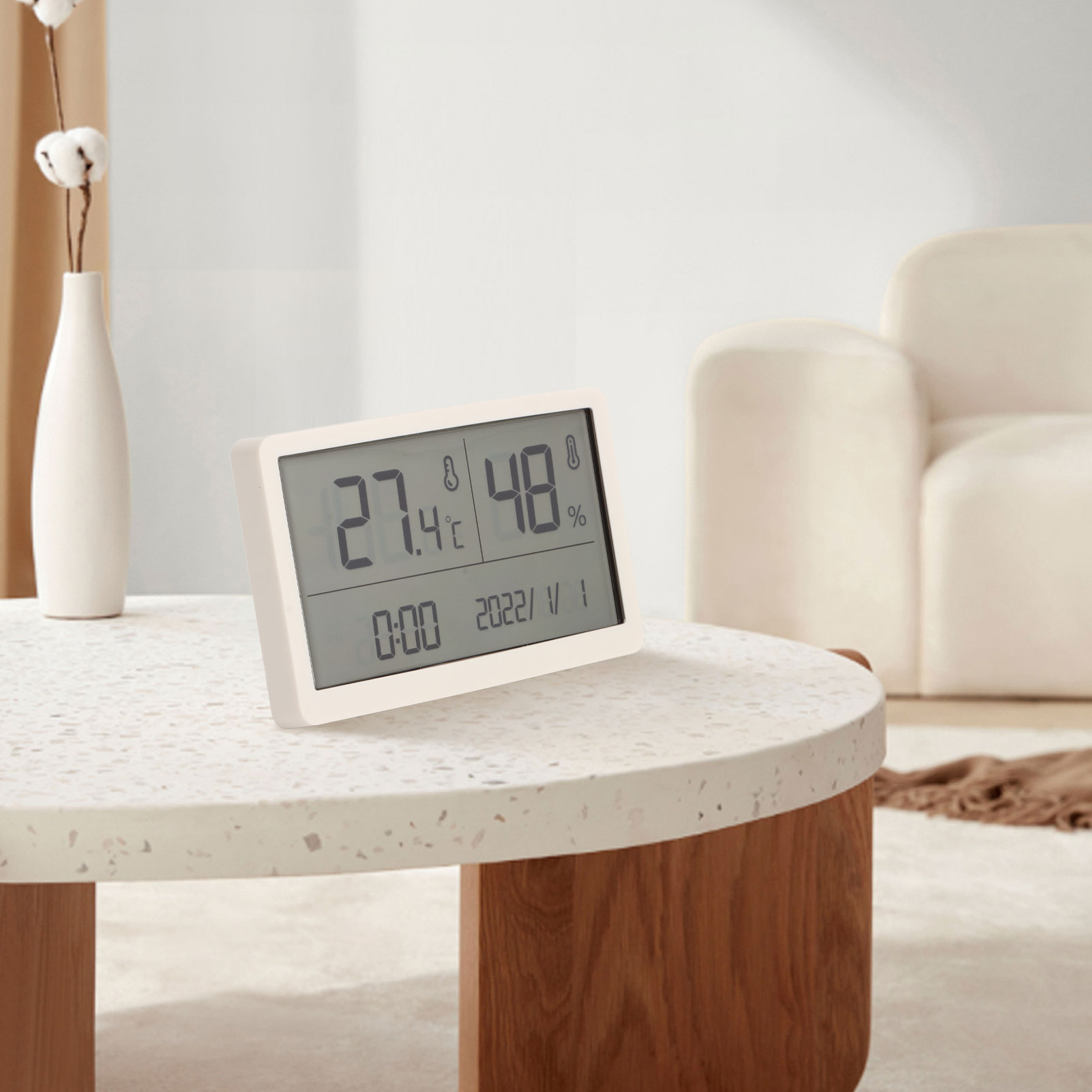 Gm1371 Standardkonfiguration: Hochpräzises Elektronisches Digitalthermometer Und Hygrometer Mit Einstellbarer Anzeige Von Temperatur/luftfeuchtigkeit (℉/℃) Und Uhrzeit/datum.