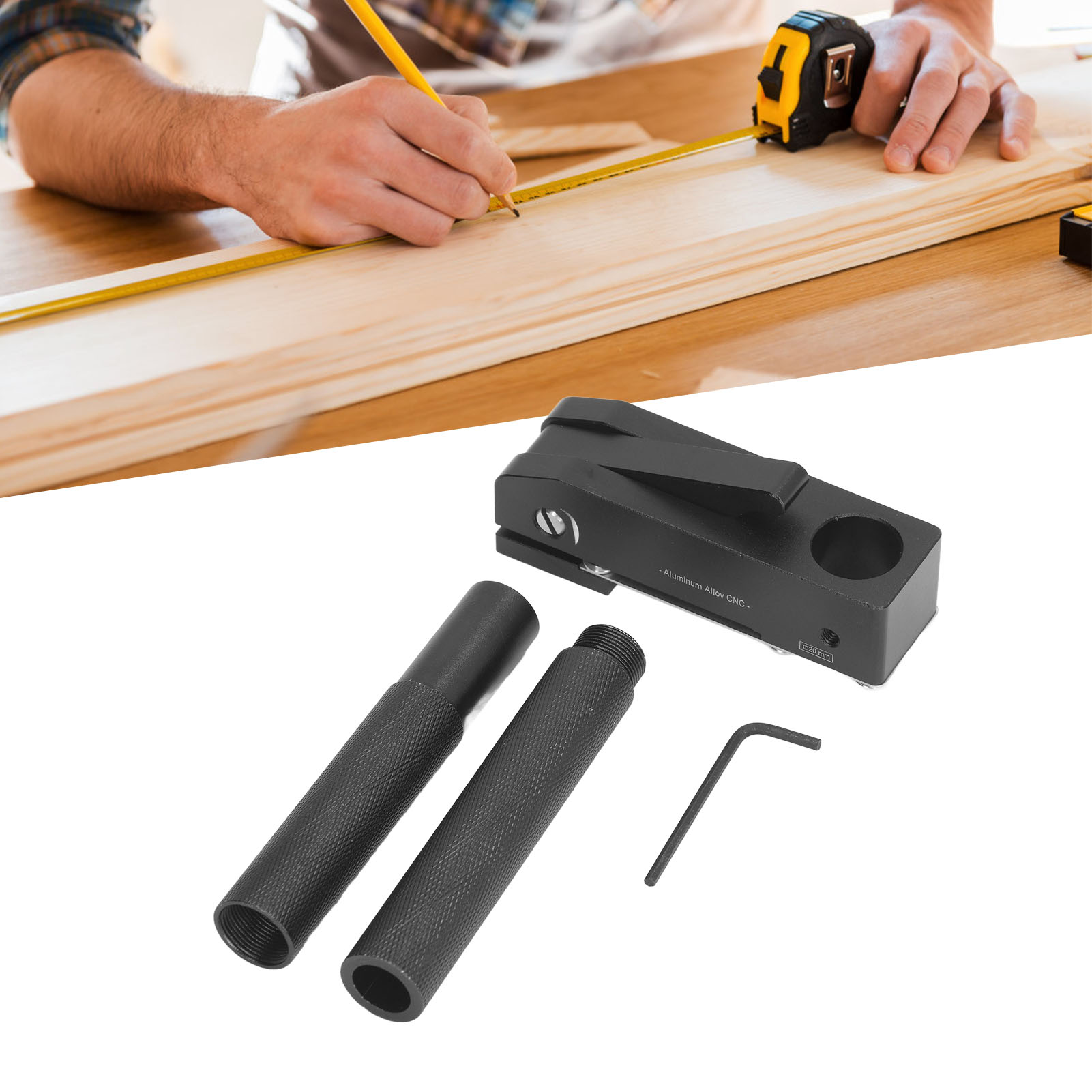 Tischschraubstock Für Holzbearbeitung, 20-mm-platte, Manuelle Schnellverstellung, Aluminiumlegierung