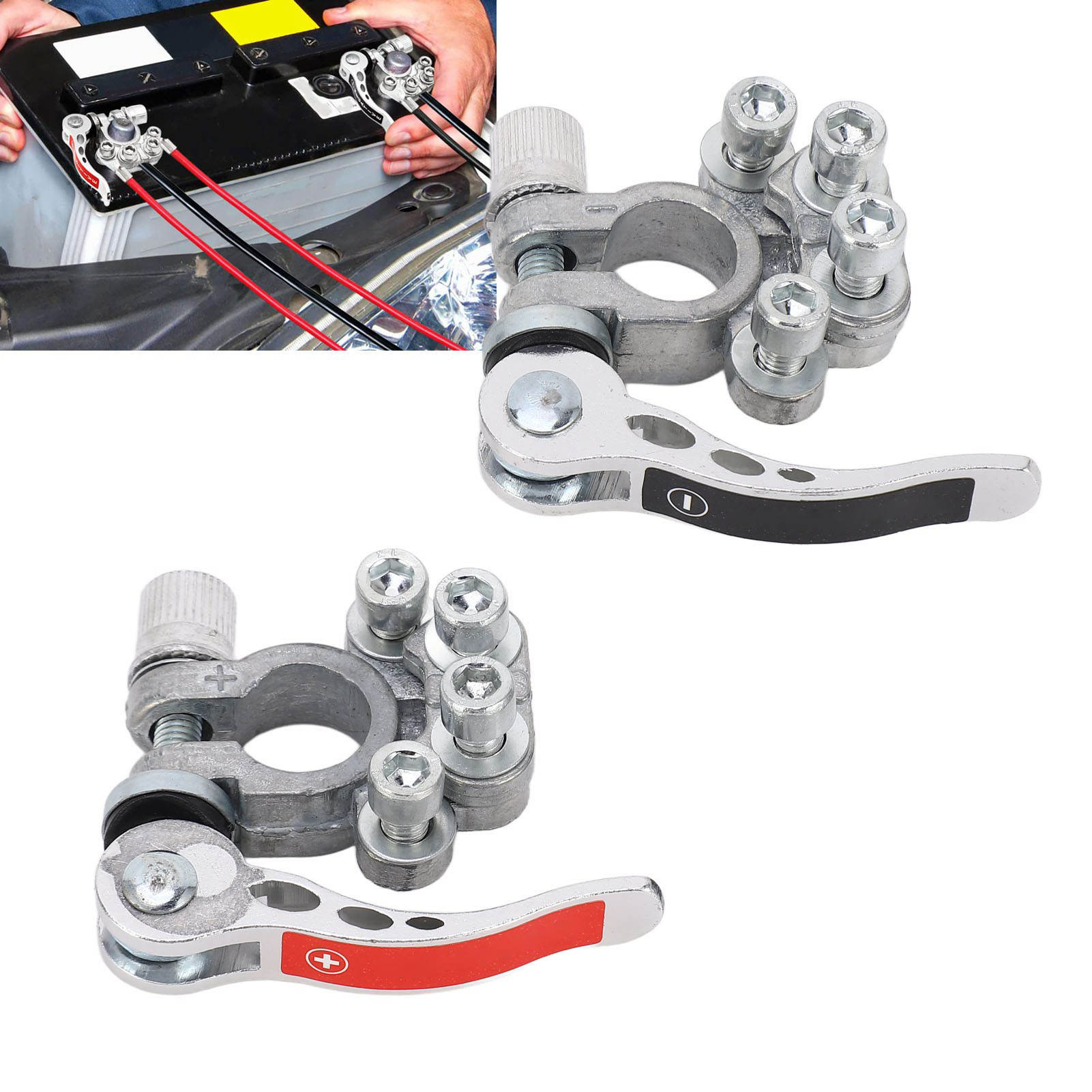 Plus- Und Minus-batterieanschluss + Verriegelung, 1 Bis 4 Anschlüsse, Sae/jis Klasse A Klemme, 4-poliger Plus- Und Minus-batterieanschluss, Schnellverbinder, Batteriekabelanschluss