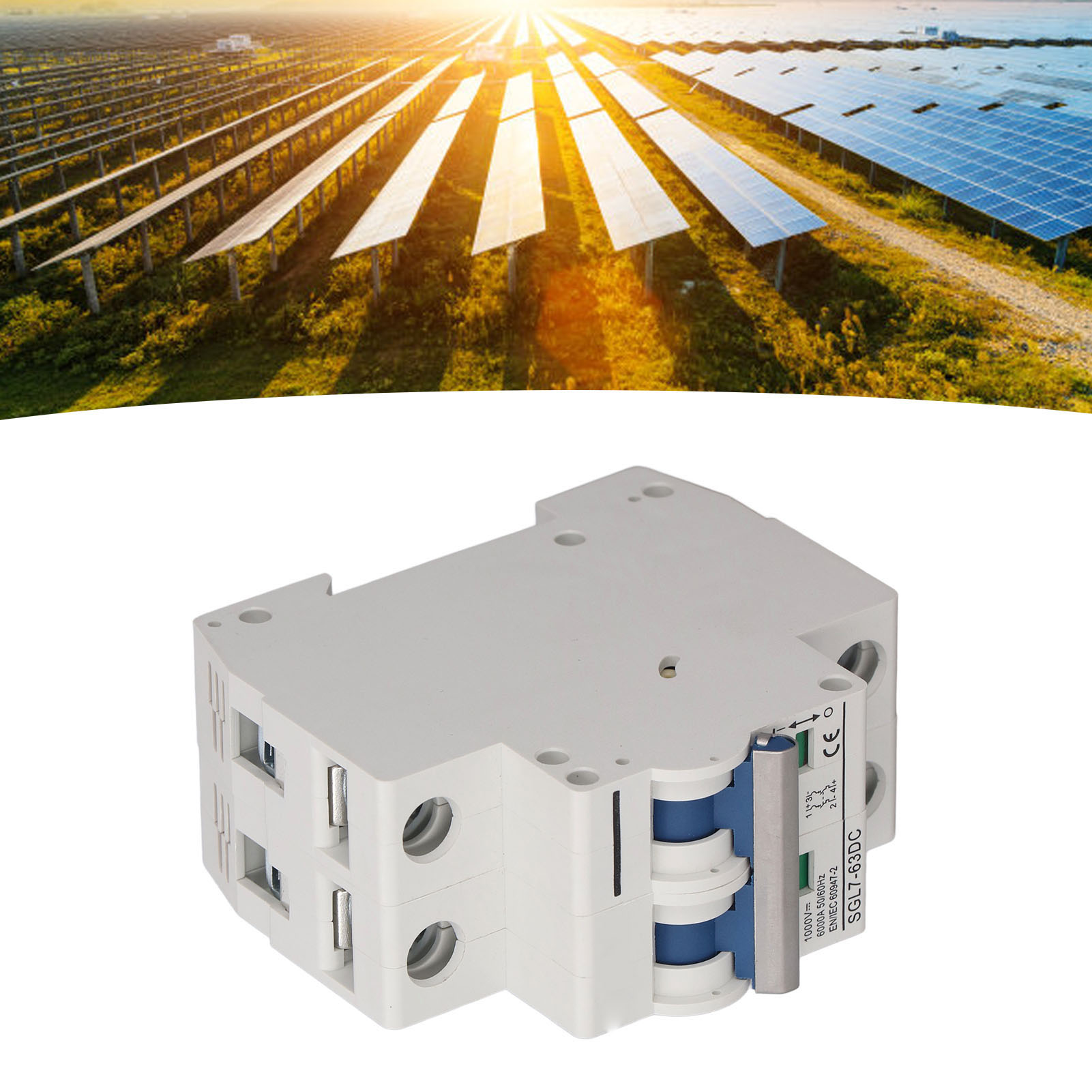 Sungo L7 Dc Miniatur-leistungsschalter, 2p 1000v 16a Trennschalter Für Solar-photovoltaikanlagen, Din-schienen-leistungsschalter.