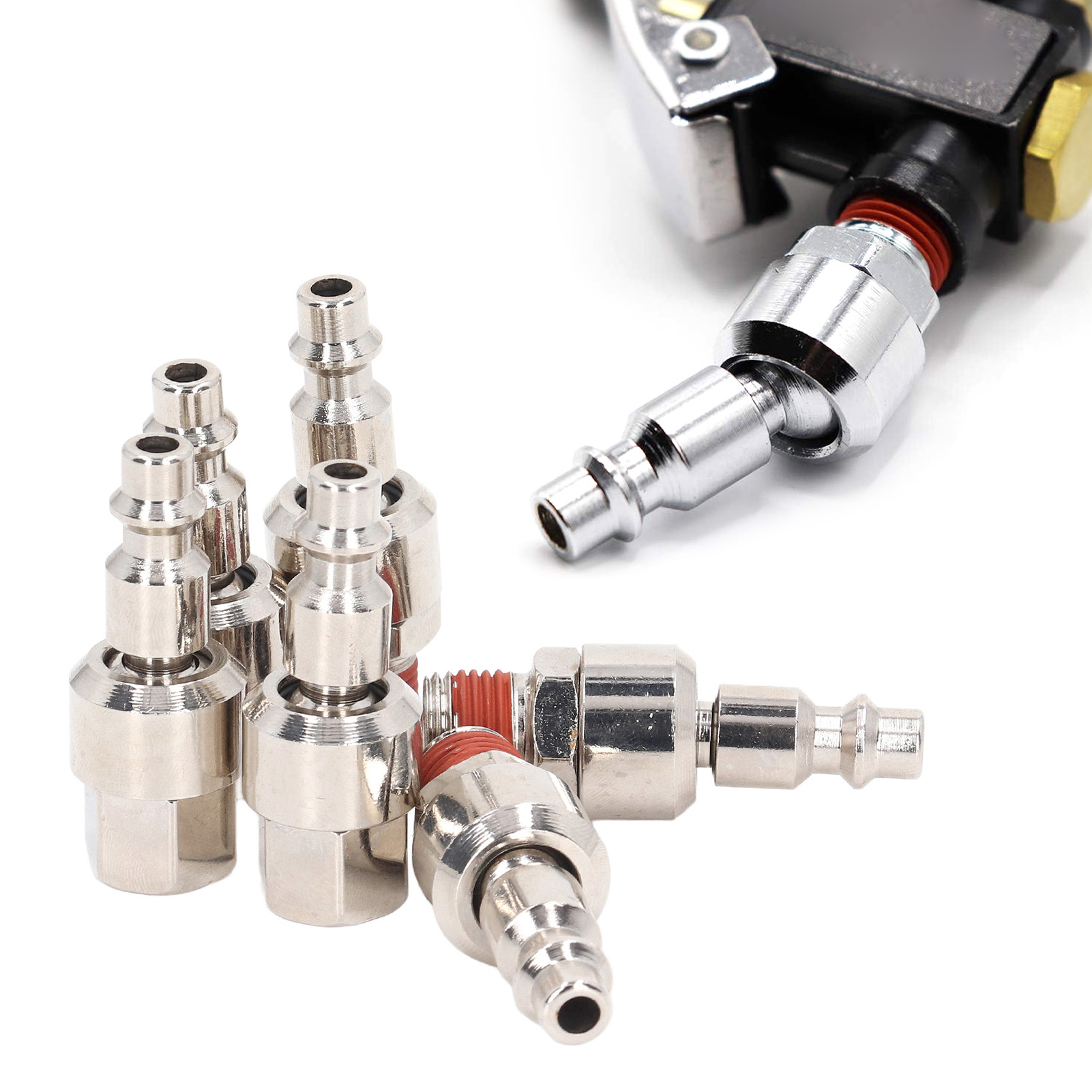 Schnellkupplungs-außengewinde Für Industrieluftschläuche, 1/4"-18 Npt-gewinde, 3 Außengewinde + 3 Innengewinde