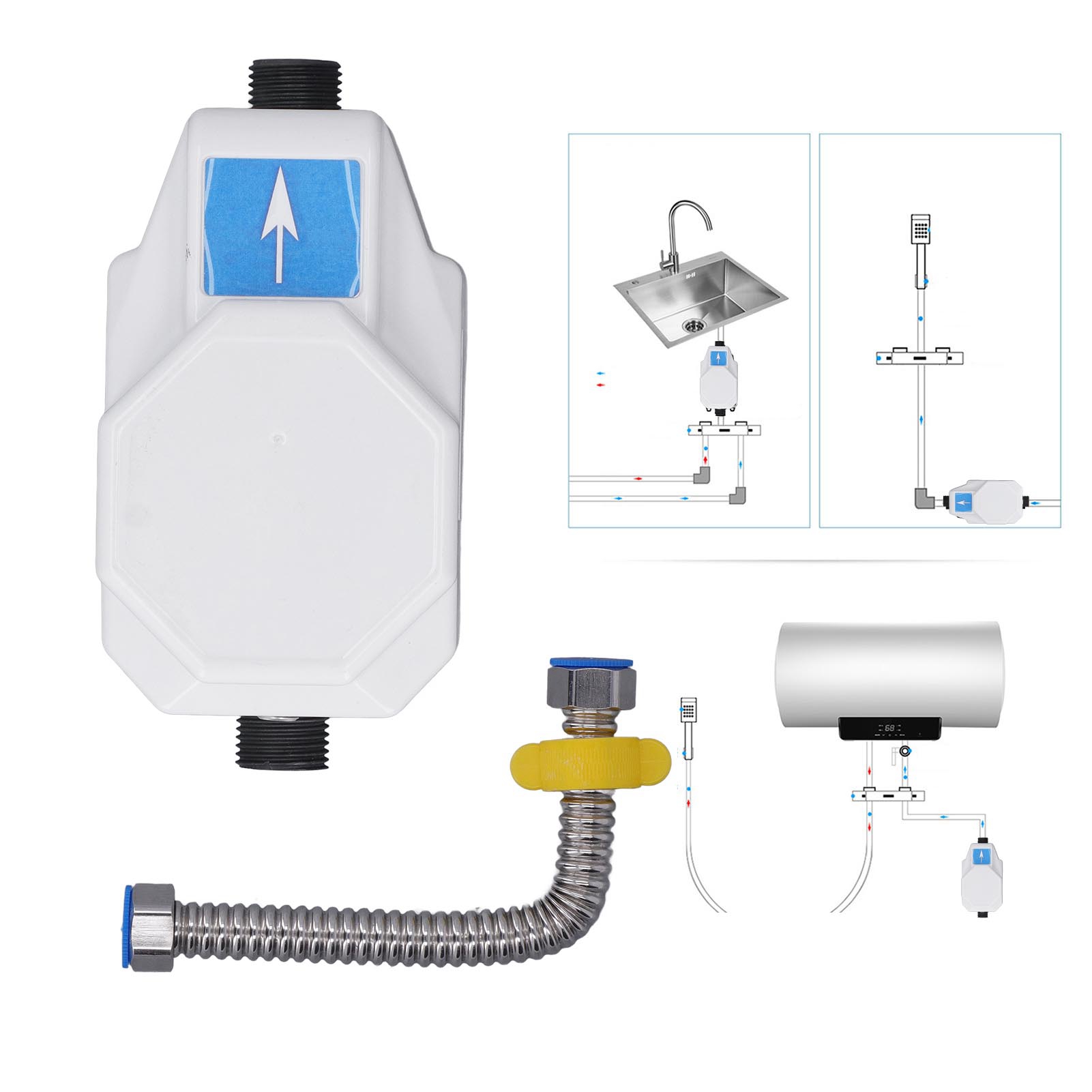 Vollautomatische 24-v-druckerhöhungspumpe, Kleine Kreiselpumpe, Druckerhöhungspumpe Für Gas-warmwasserbereiter-zuleitungen, Europäischer Standard 100–240 V