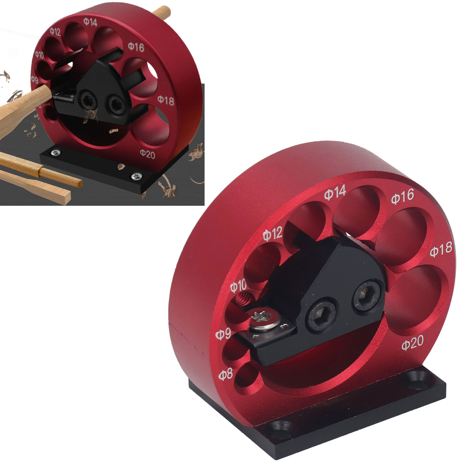 Das Verstellbare Stiftlehren-set (8-20 Mm) Eignet Sich Ideal Für Effizientes Und Präzises Arbeiten Mit Holz Und Die Herstellung Von Rundstangen.