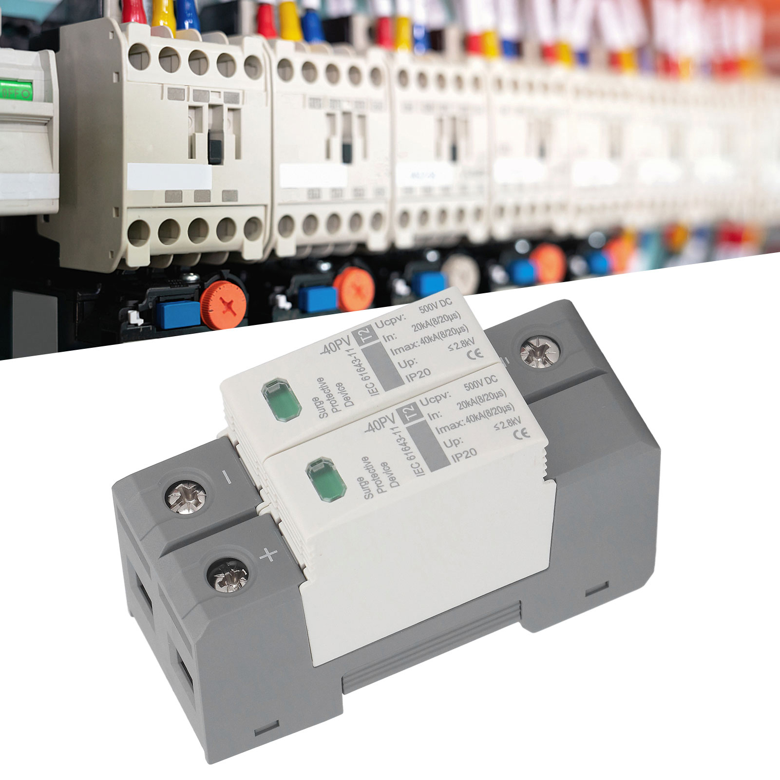 Chlt-40pv Dc Photovoltaik-überspannungsschutz 2p 20-40 Ka 500 V Dc