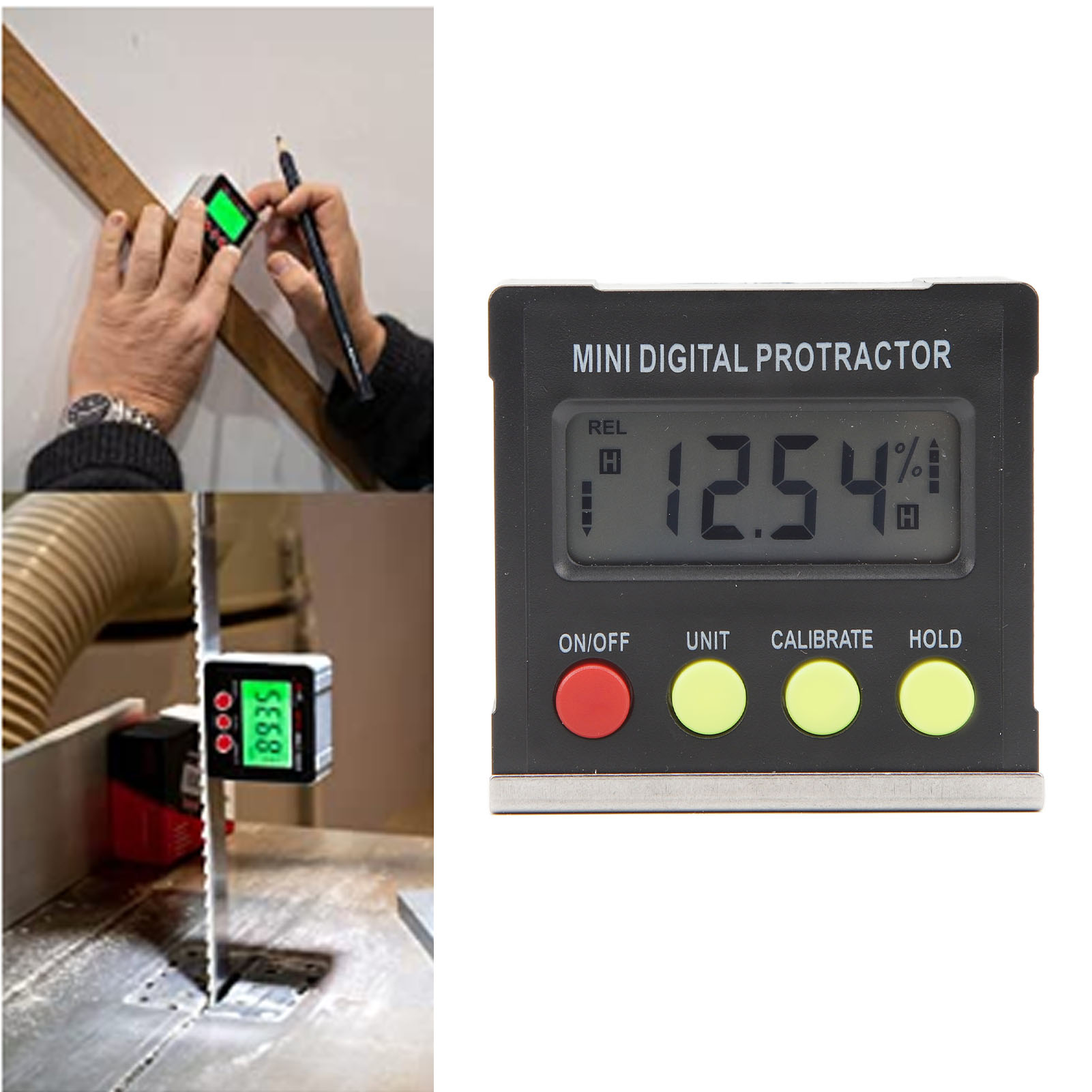 Hochpräziser Digitaler Magnetischer Elektronischer Neigungsmesser Mit 4 Tasten, Wasserwaage, Winkelmesser, Geodreieck Und Neigungsbox