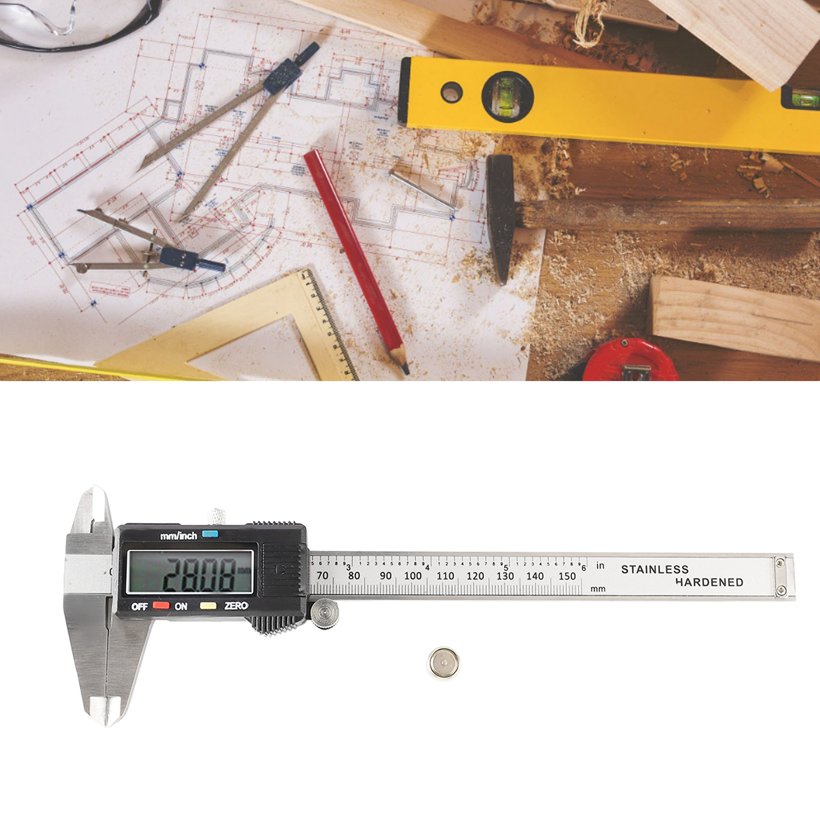 0-150 Mm Digitaler Elektronischer Messschieber Aus Edelstahl (amazon), Digitaler Messschieber Aus Metall