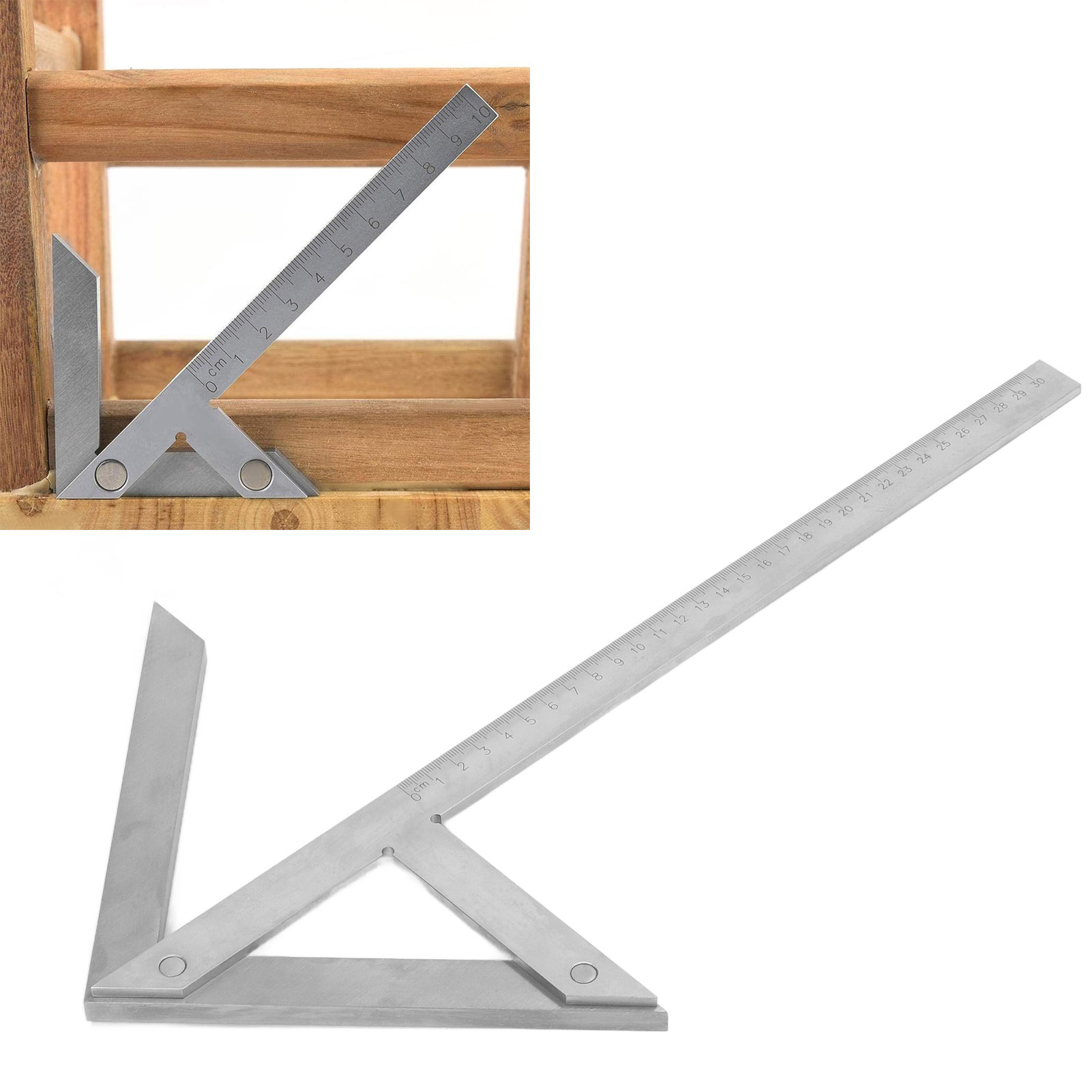 Präzisionswinkelmesser, Mittelpunktswinkelmesser, Schablone Zur Bestimmung Der Mittellinie, 300 X 180 Mm