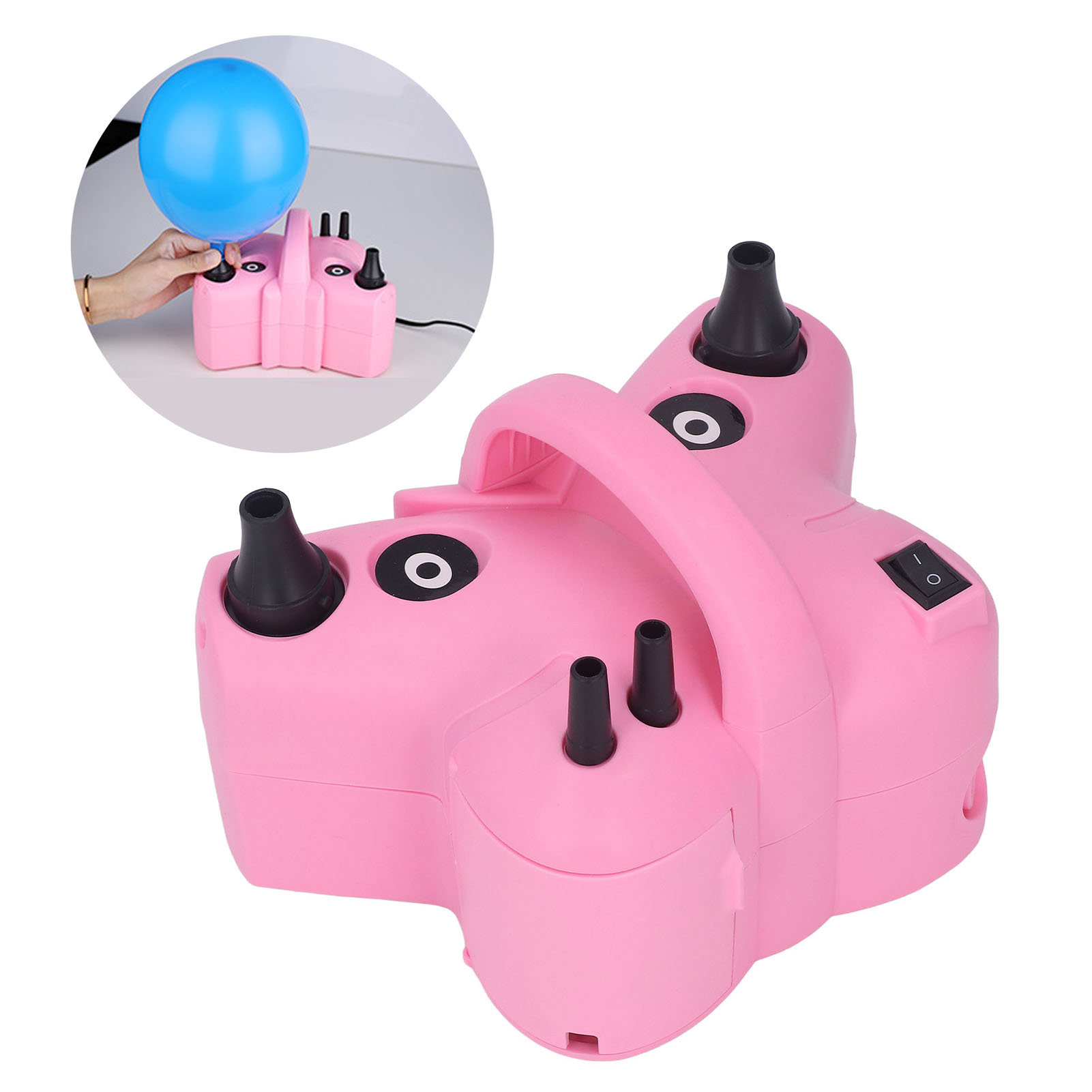 Neue Elektrische Luftpumpe, Tragbarer Automatischer Ballonaufbläser, Doppelloch-aufblasgerät, Europäischer Standard 220–240 V