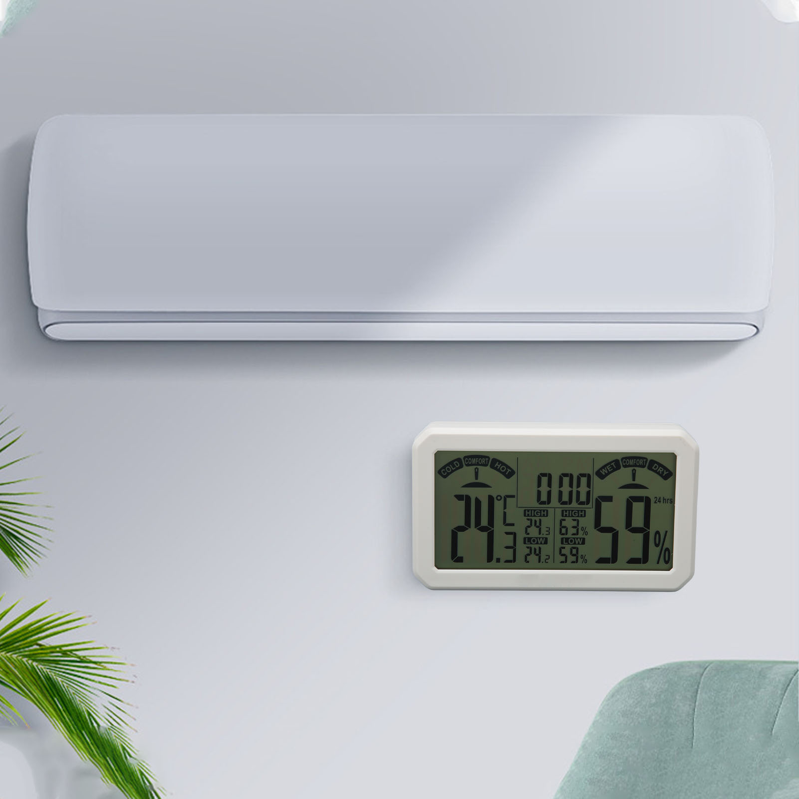 Ht683 Multifunktionales Elektronisches Wandthermometer Und Hygrometer