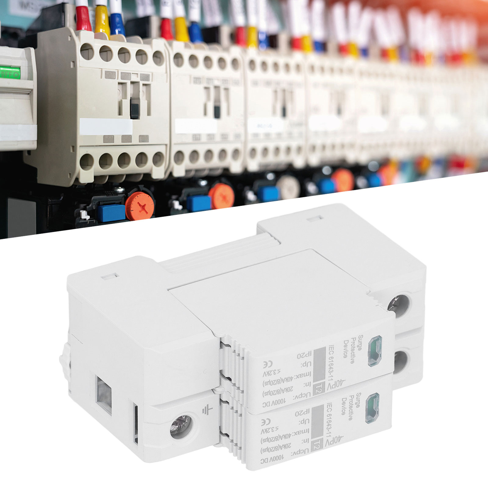 Chlt-40pv Dc-photovoltaik-überspannungsschutz 1000 V Dc 20-40 Ka 2p