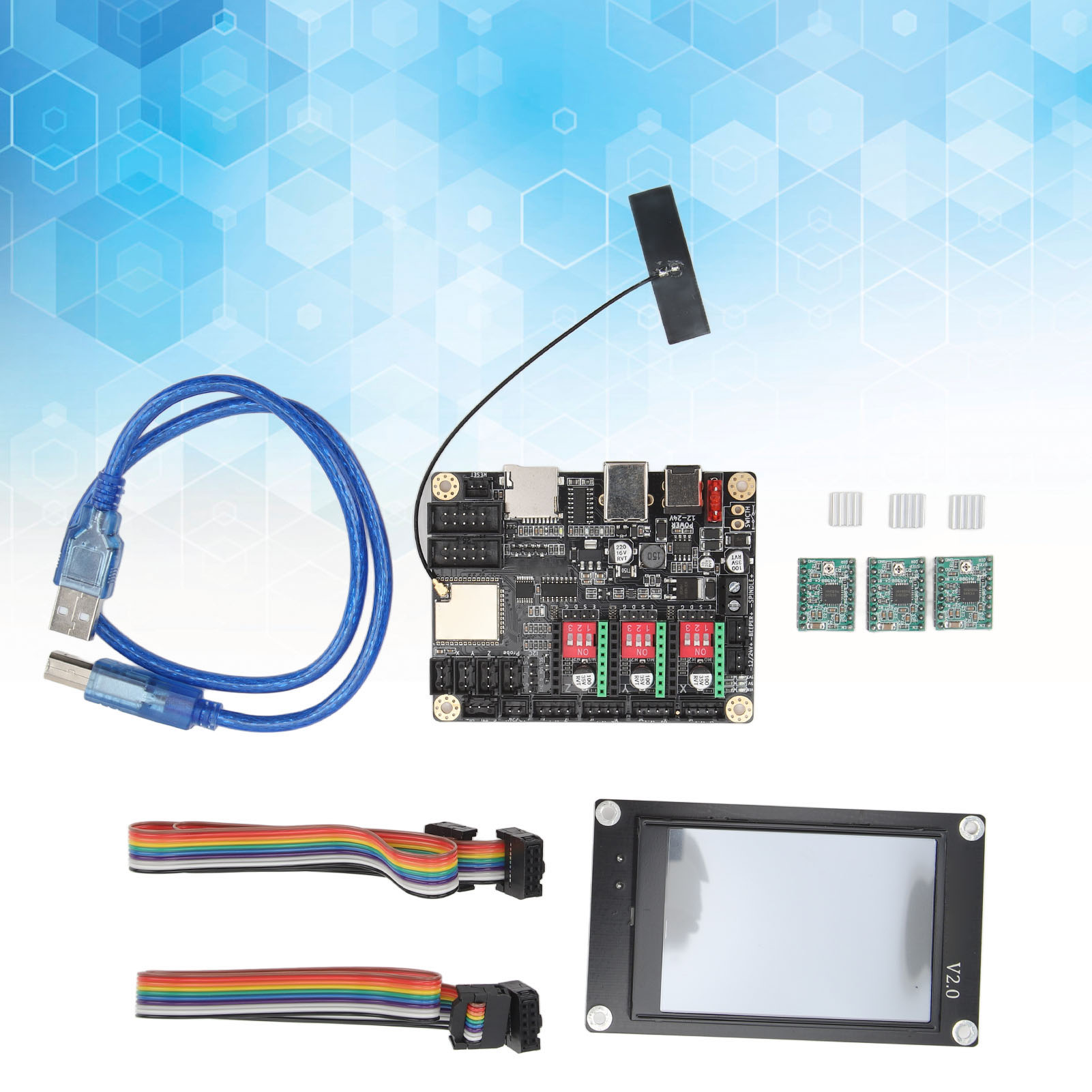 Mks Dlc32 V2.1 12–24 V Dc Lasergravurmaschine – Motherboard-upgrade Für Diy-desktop-graviermaschinen: Esp32 32-bit Offline-wlan-controller + Ts35-r V2.0 3,5-zoll-touchscreen + A4988 Schrittmotortreibe