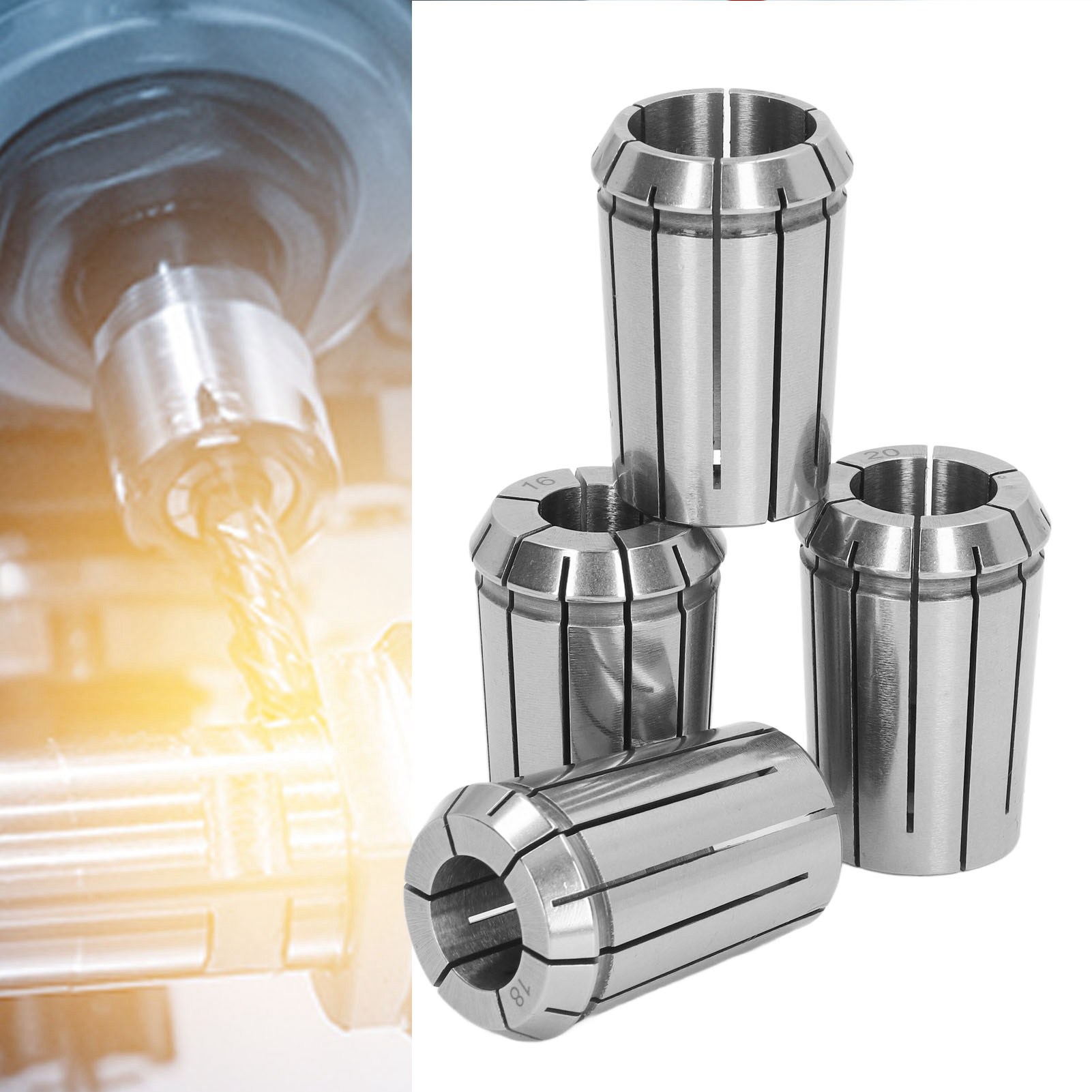 Hochpräzise Elastische Spannzange Für Cnc-fräsmaschine Oz25, Hochleistungs-spannzangensatz Φ16 Φ18 Φ20 Φ25 Mit Schraubenschlüssel