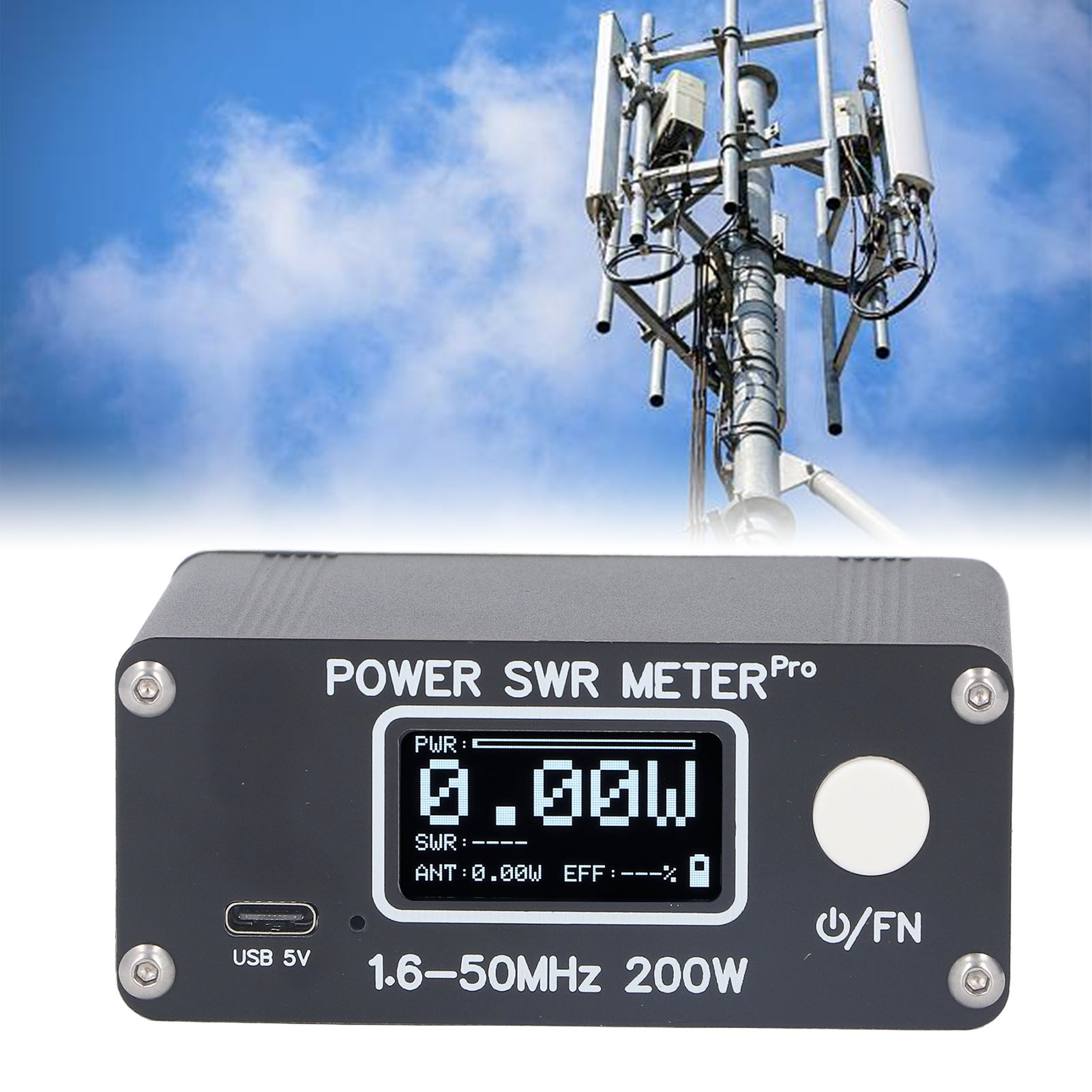 Professionelles Hf-swr-meter (1,6–50 Mhz, 0,5–200 W) Für Kurzwelle Und Hochfrequenz