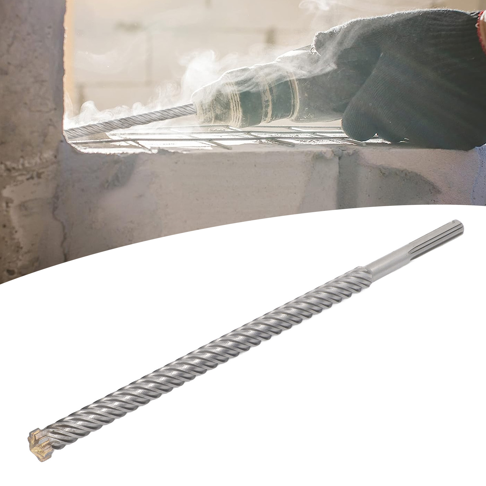 6-schneidiger Rotations-schlagbohrer 28500 Mm, Hartmetallbohrer, Bohrer Für Elektrische Schlagbohrmaschinen, Schlagbohrer-set Geeignet Für Ziegel, Stein Und Beton.