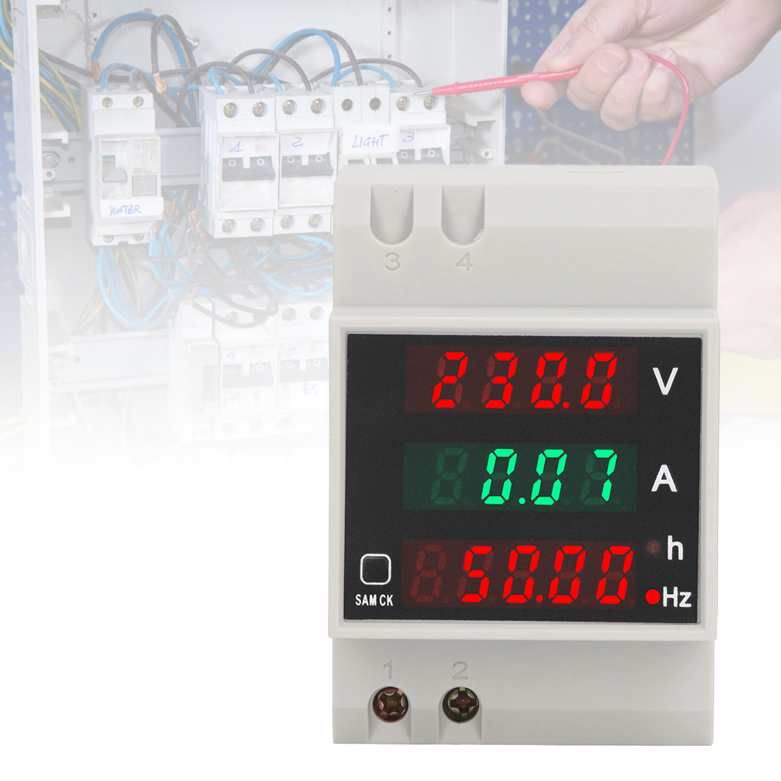 Ac80-300v 100a Din-schienen-digitalmessgerät Zur Messung Von Spannung/strom/kumulativer Zeit/frequenz