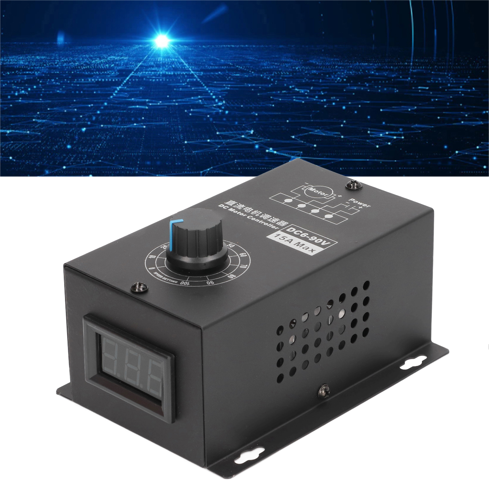 Universeller 6v-90v Dc-motordrehzahlregler, Pwm-vorwärts-/rückwärtsmodul, 15a