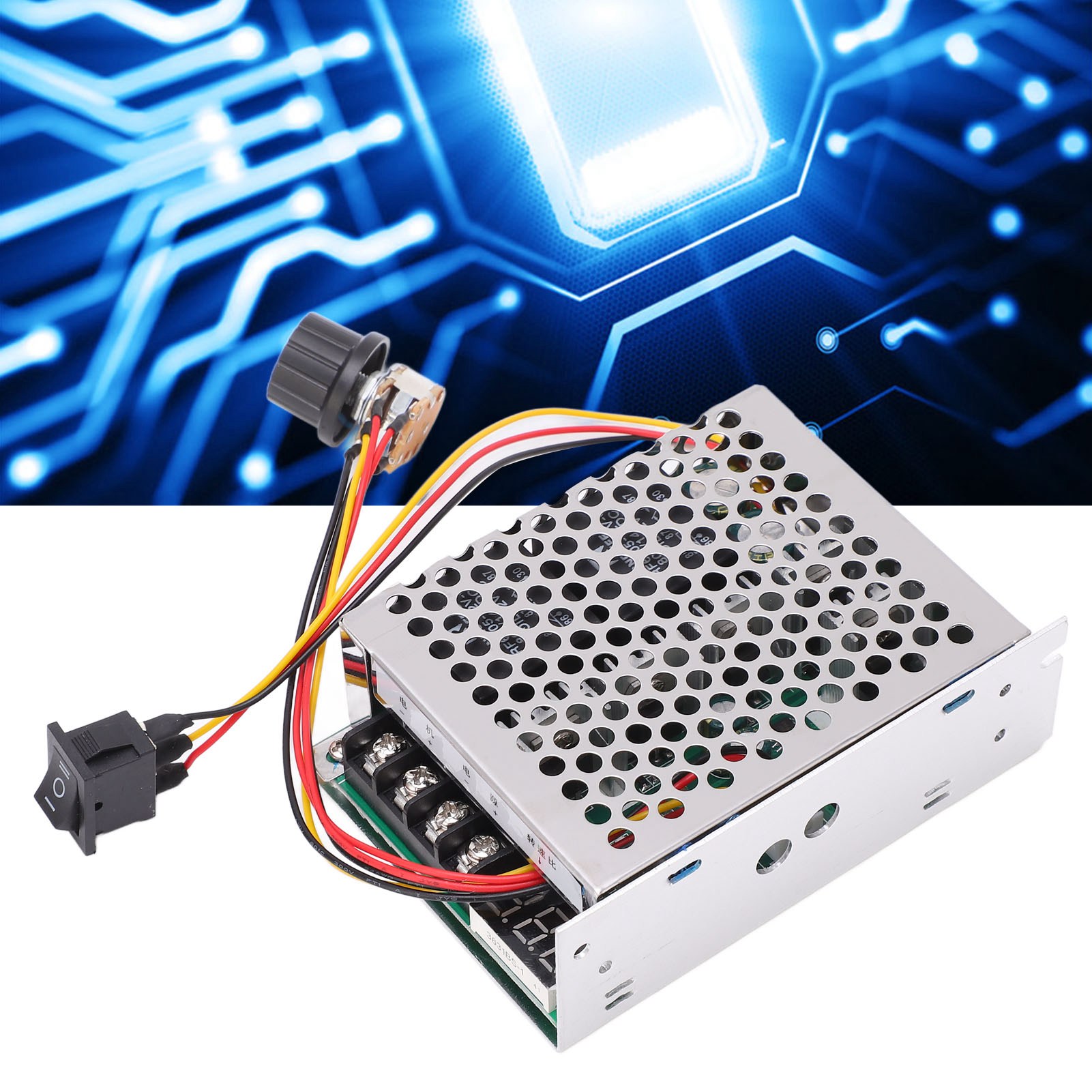 Bidirektionaler Drehzahlregler Für Gleichstrommotoren (vorwärts/rückwärts) Mit Digitalanzeige, 10-55v Dc.