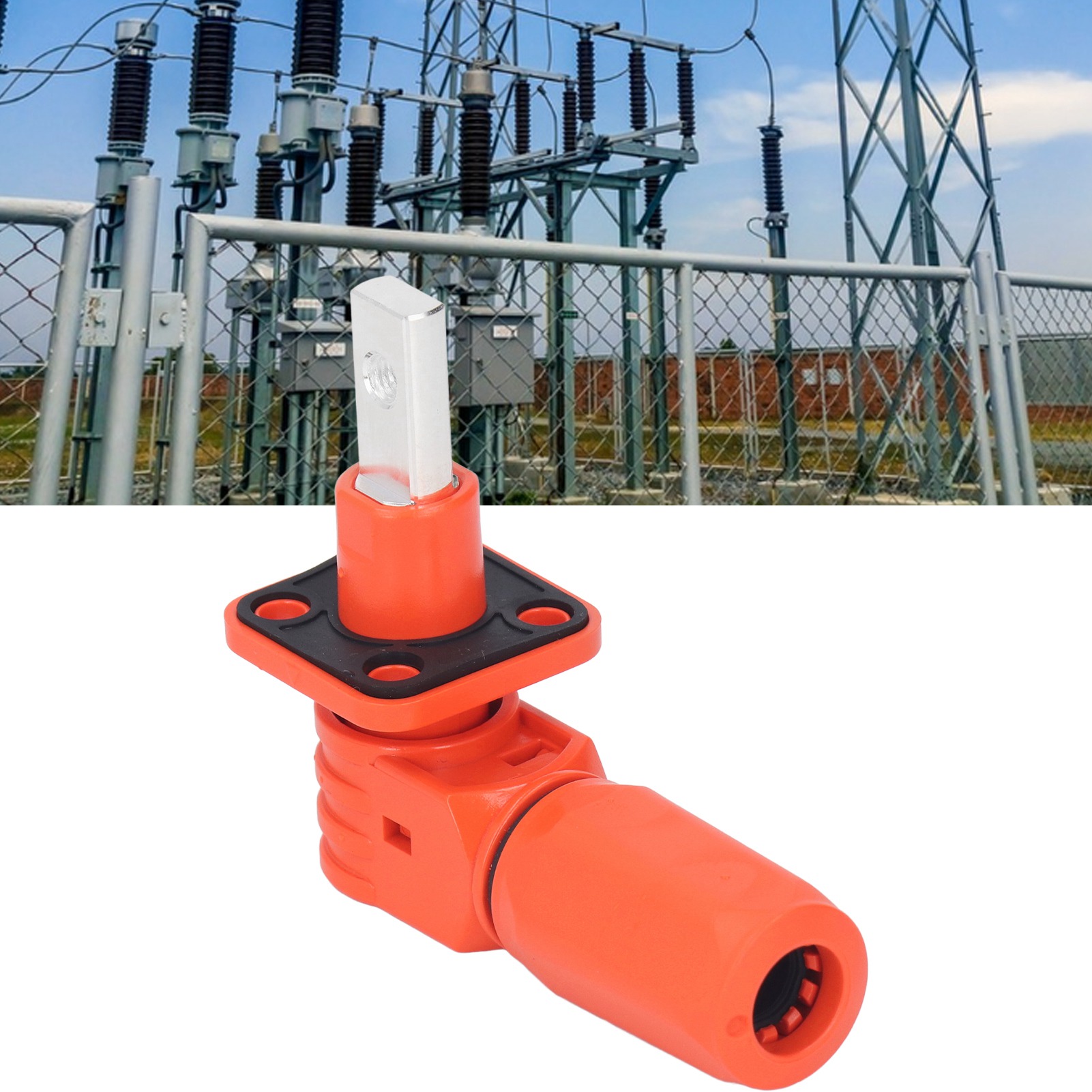 Satz Mit 2 M6 120a Einzelleiter-steckverbindern Für Energiespeicherschränke, Hochspannungs- Und Hochstrom-photovoltaik-energiespeichersteckverbinder (orange).