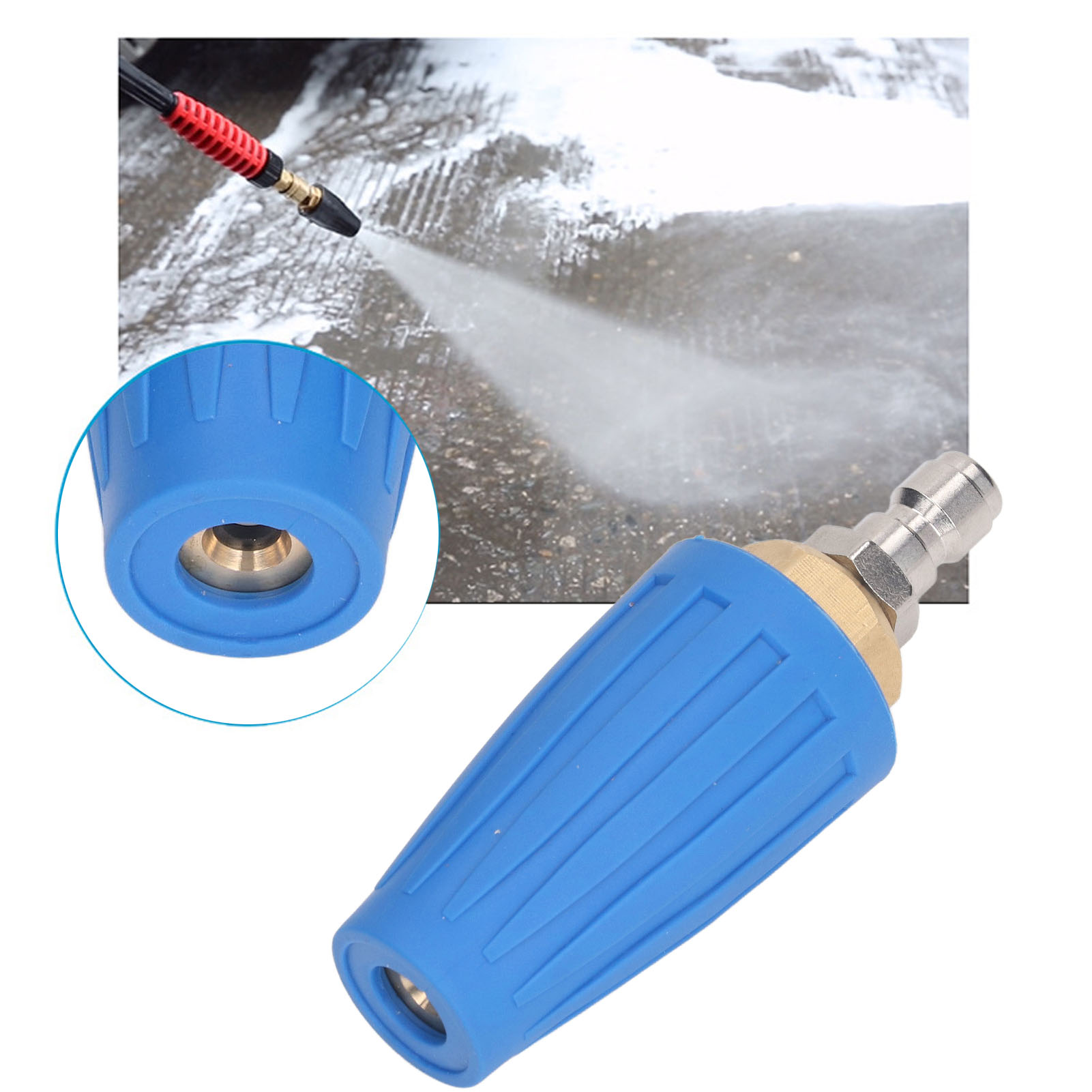 1/4" (4000 Psi) Schnellanschluss-hochdruck-rotationsreinigungsdüse Zur Reinigung Und Entrostung Von Keramikventileinsätzen Mit Einer 0,76 Mm (0,030") Öffnung.
