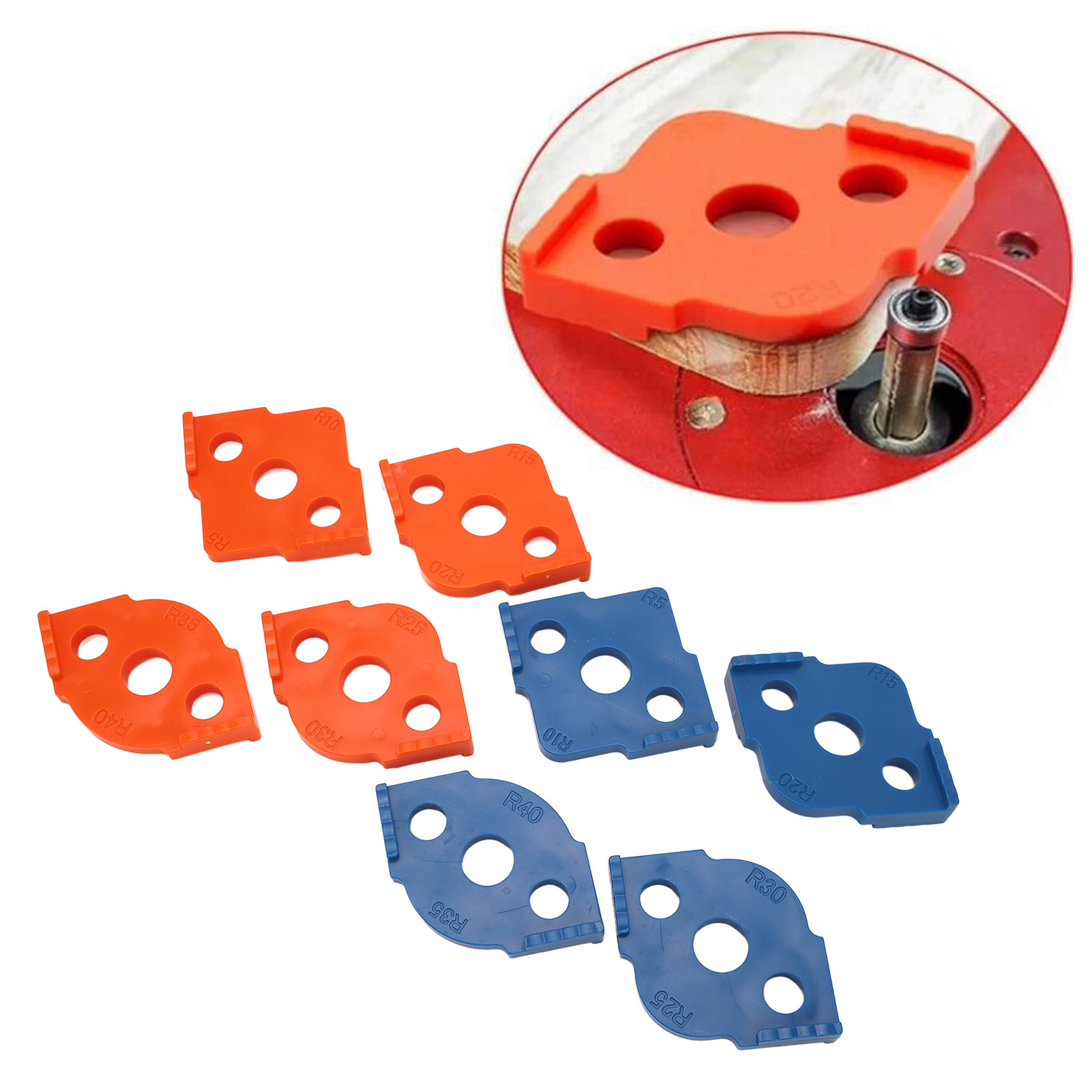8-teiliges Set Für Holzrundungsmaschinen, Schnellpositionierform Für Halbrunde Ecken, Schnellpositioniervorrichtung Für Halbrunde Holzecken, R-winkel