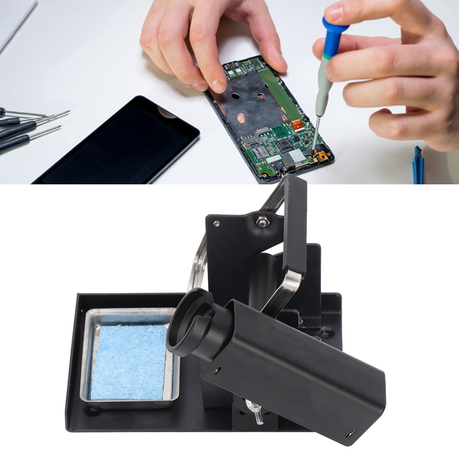 Multifunktionaler 3-in-1-lötkolbenständer, Lötdrahthalter, Lötstation Mit Lötpads Und Integriertem Ständer