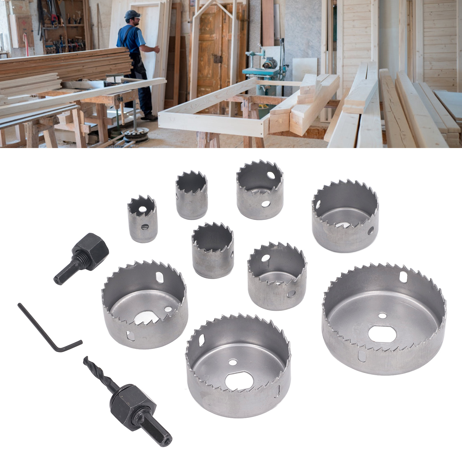 Multifunktionale Lochsäge, Set Mit Lochsägen Für Die Holzbearbeitung (12-teilig)