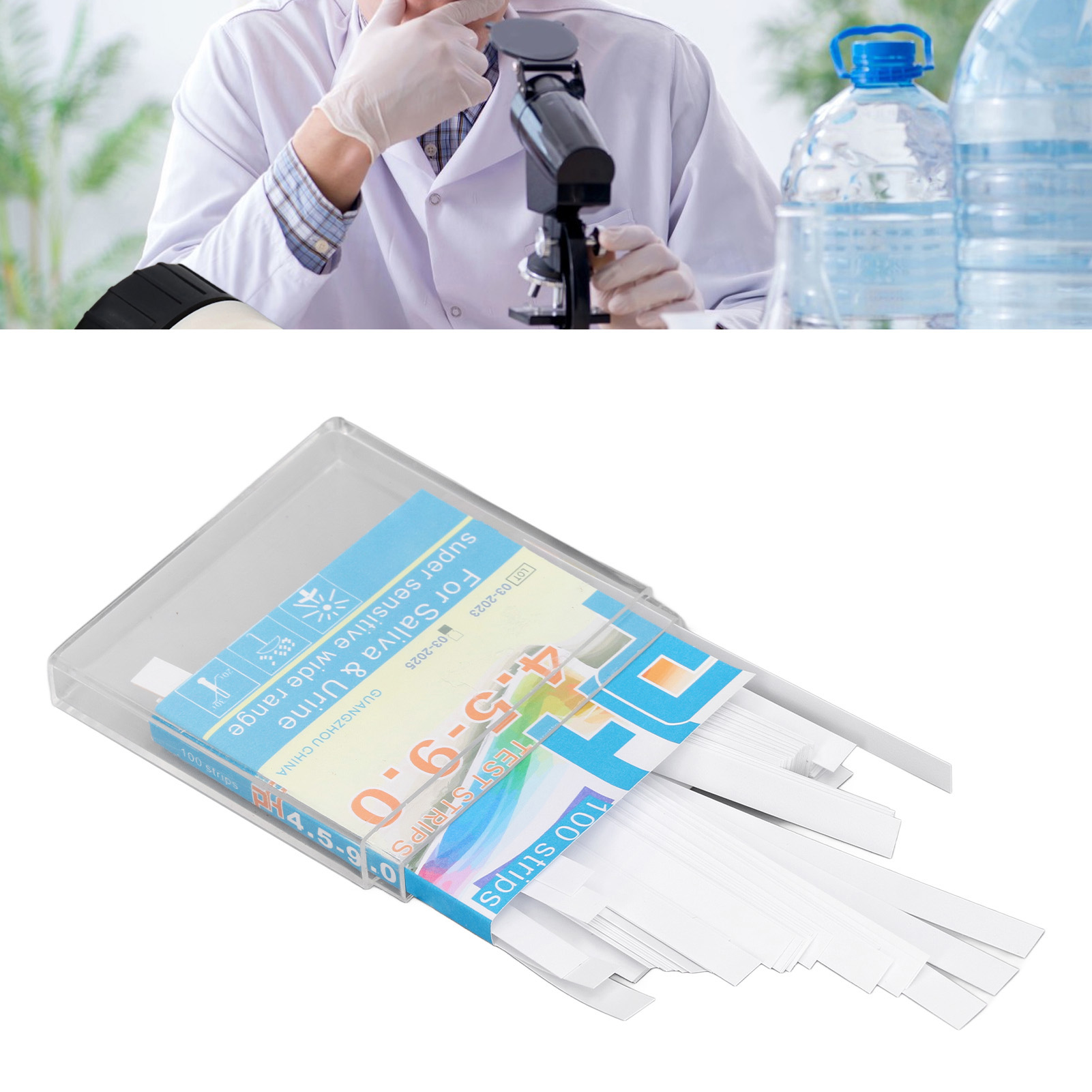 Packung Mit 100 Teststreifen, Präzisions-säure-base-teststreifen Ph 4,5-9,0 Für Kosmetika, Trinkwasser Und Bodenuntersuchungen.
