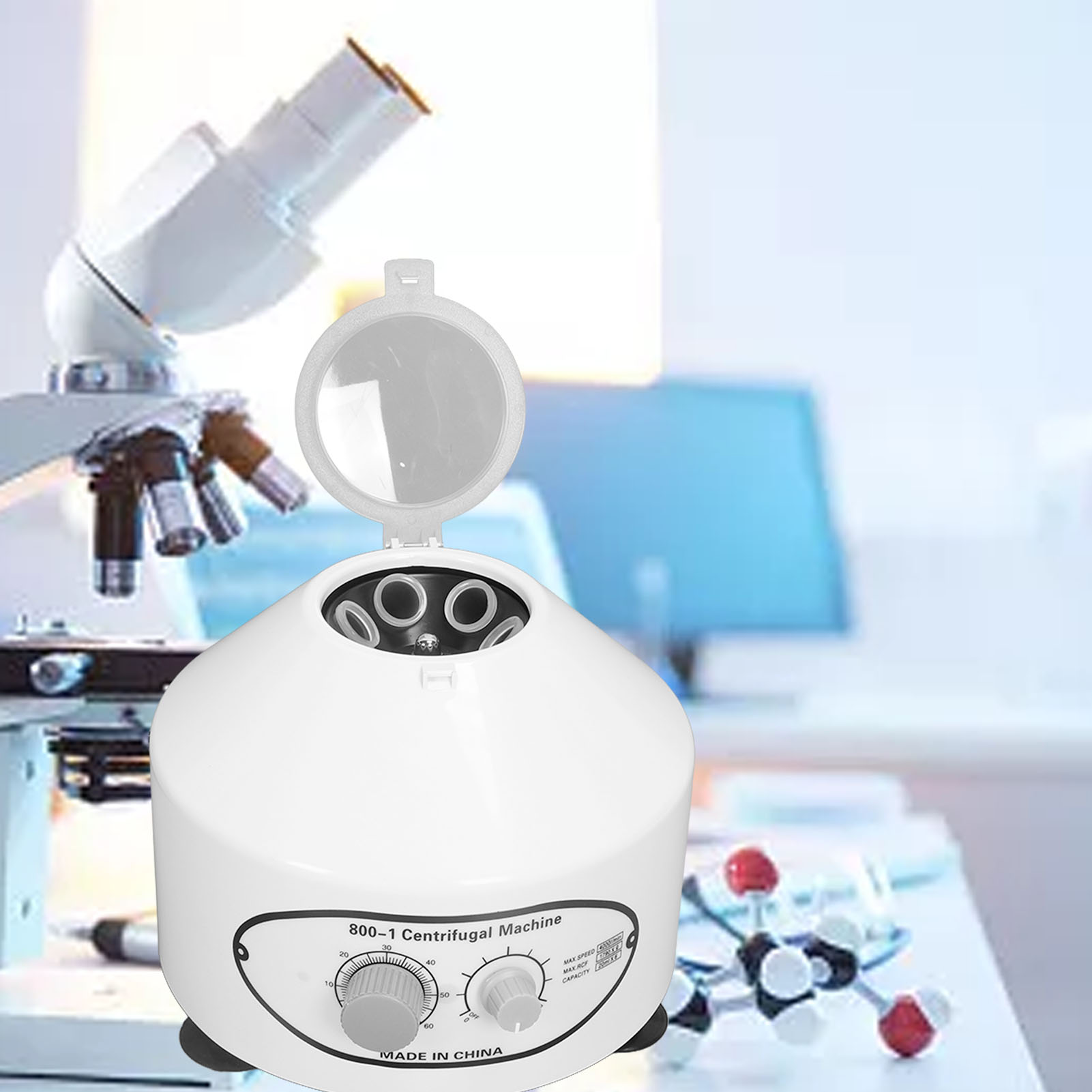 Kleine Zentrifuge 800-1, Zentrifugalkraft 1790xg, Elektrische Tischzentrifuge Für Labore Mit Timer Und Drehzahlregelung, 20 Ml X 6 Röhrchen, Europäischer Standard, 220 V.