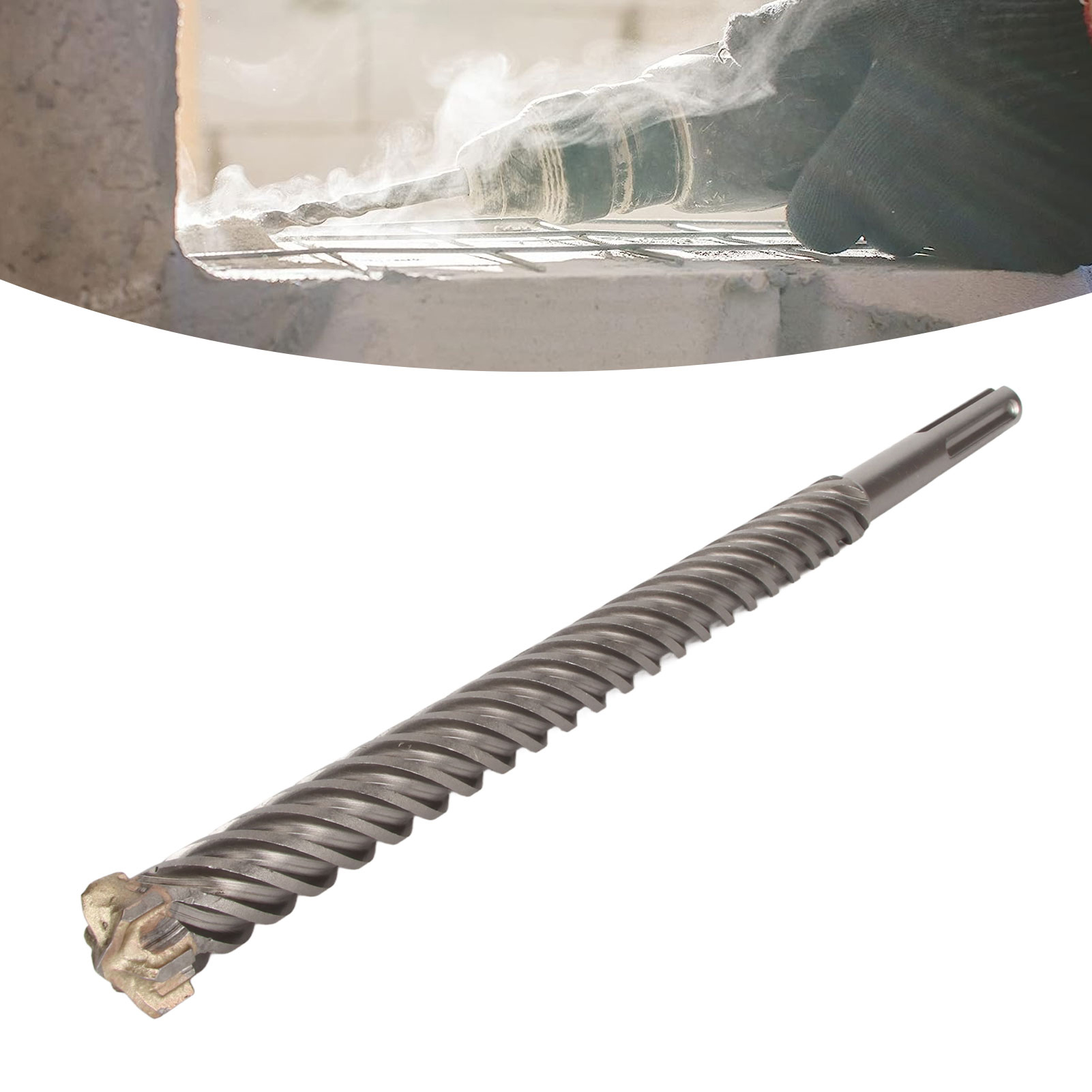 6-schneidiges Elektrisches Schlagbohrer-set 28400 Mm, Schlagbohrer, Rotationsschlagbohrer, Hartmetallbohrer, Geeignet Für Ziegel, Stein Und Beton.