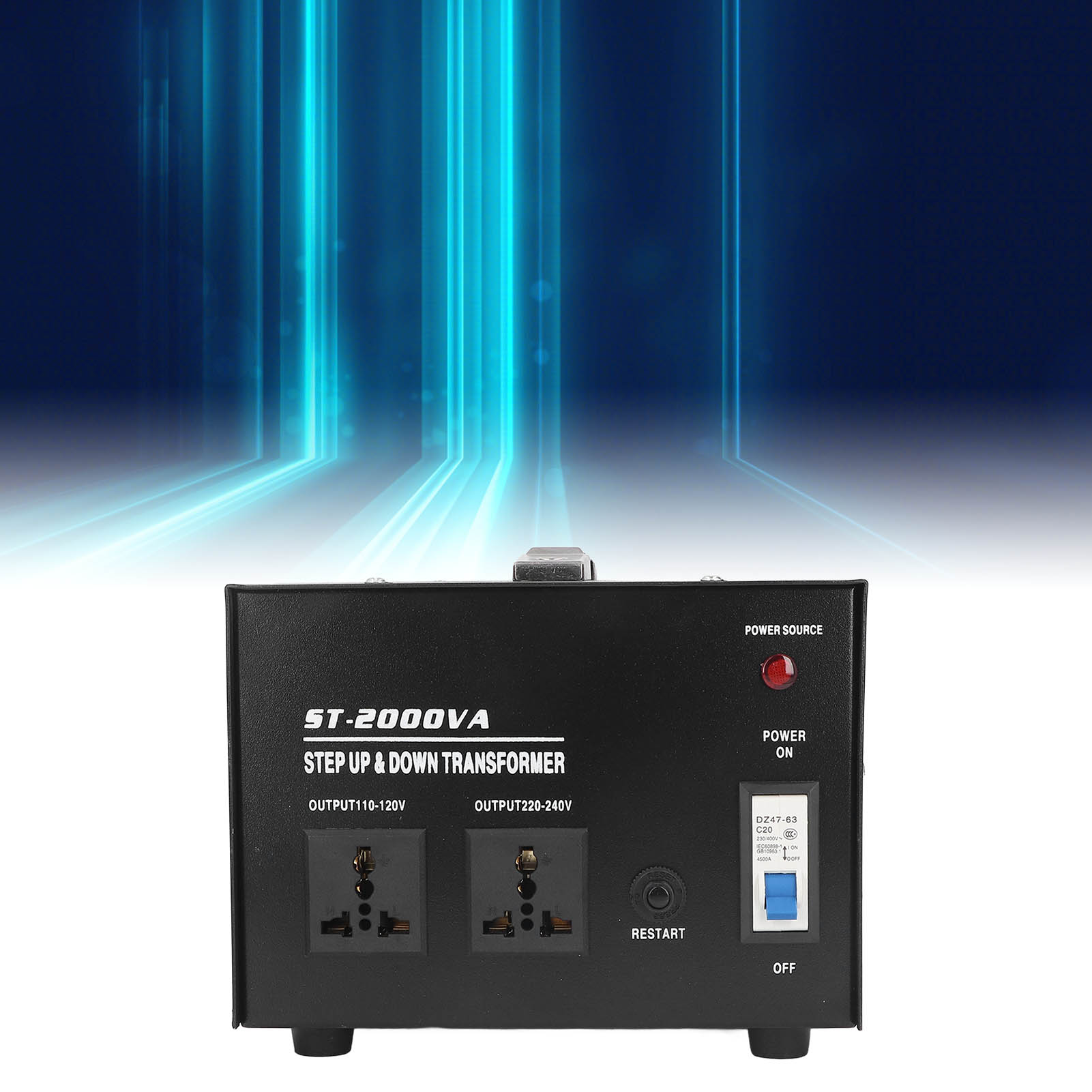 St-2000va 2000w Leistungstransformator, 220v Auf 110v Spannungswandler, Europäischer Standardstecker 110v/220v